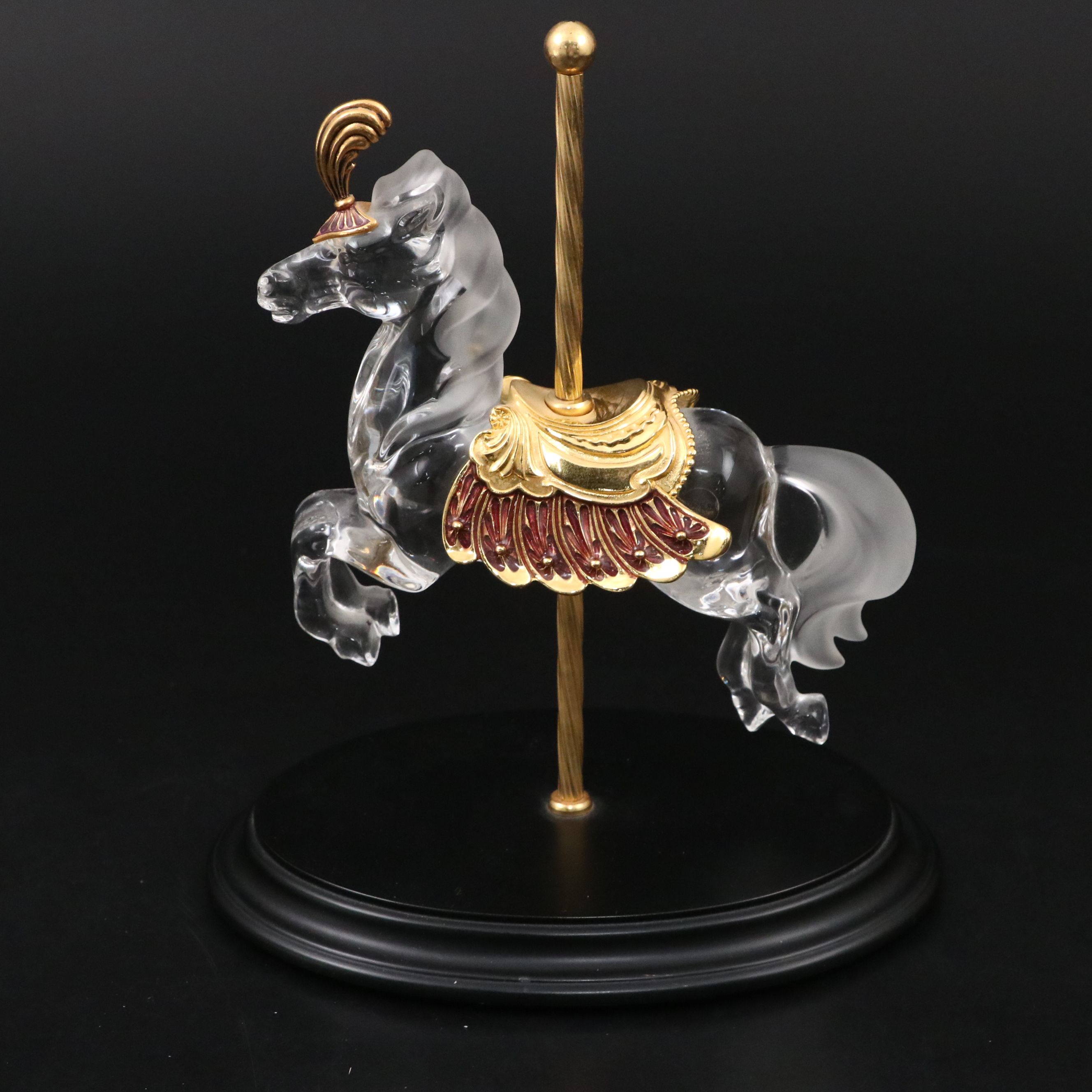 The Franklin Mint "Crystal Prancer" and Other Carousel Horse Figurines