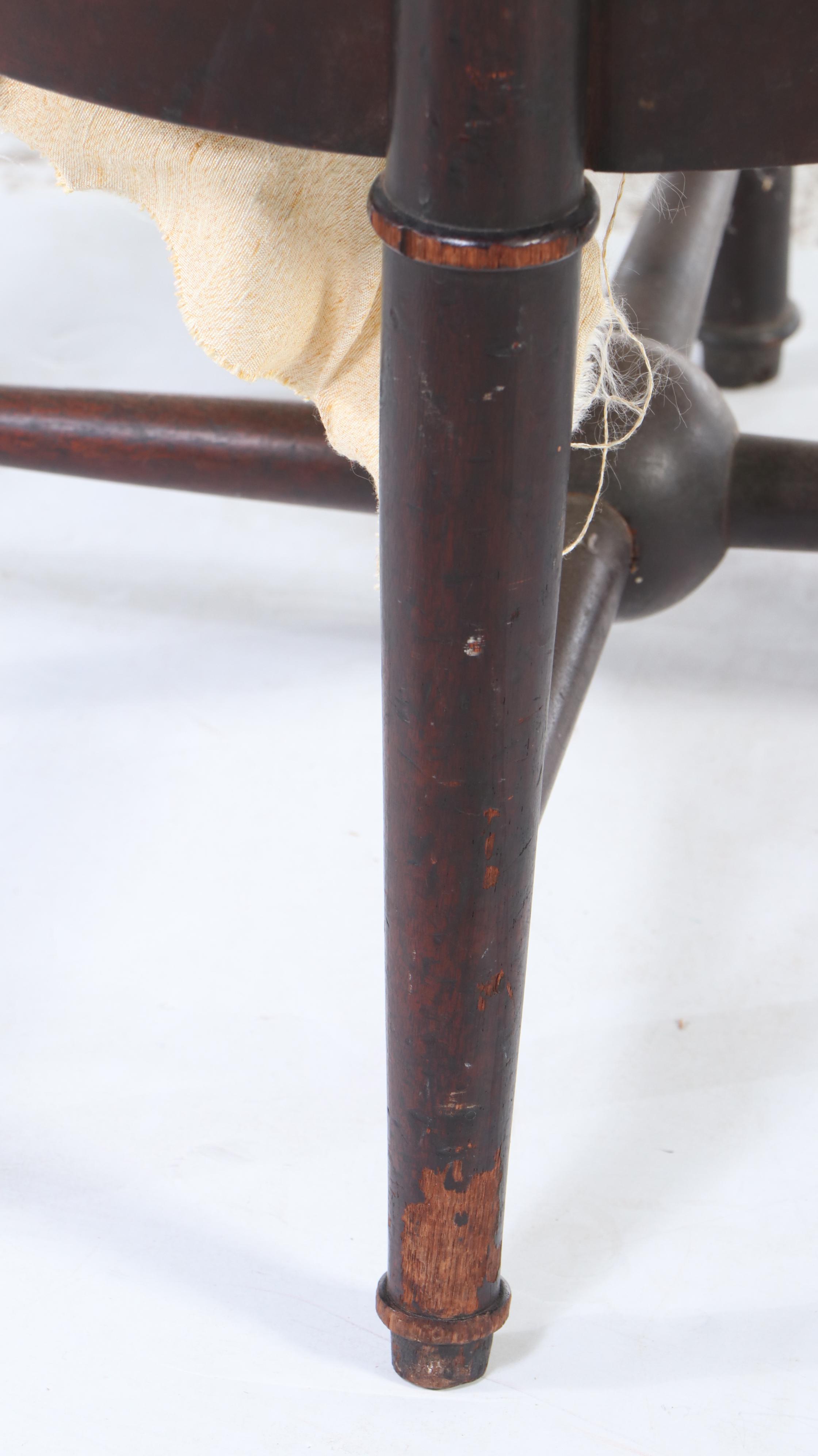 Victorian Mahogany Finished Wood Corner Chair, 19th Century