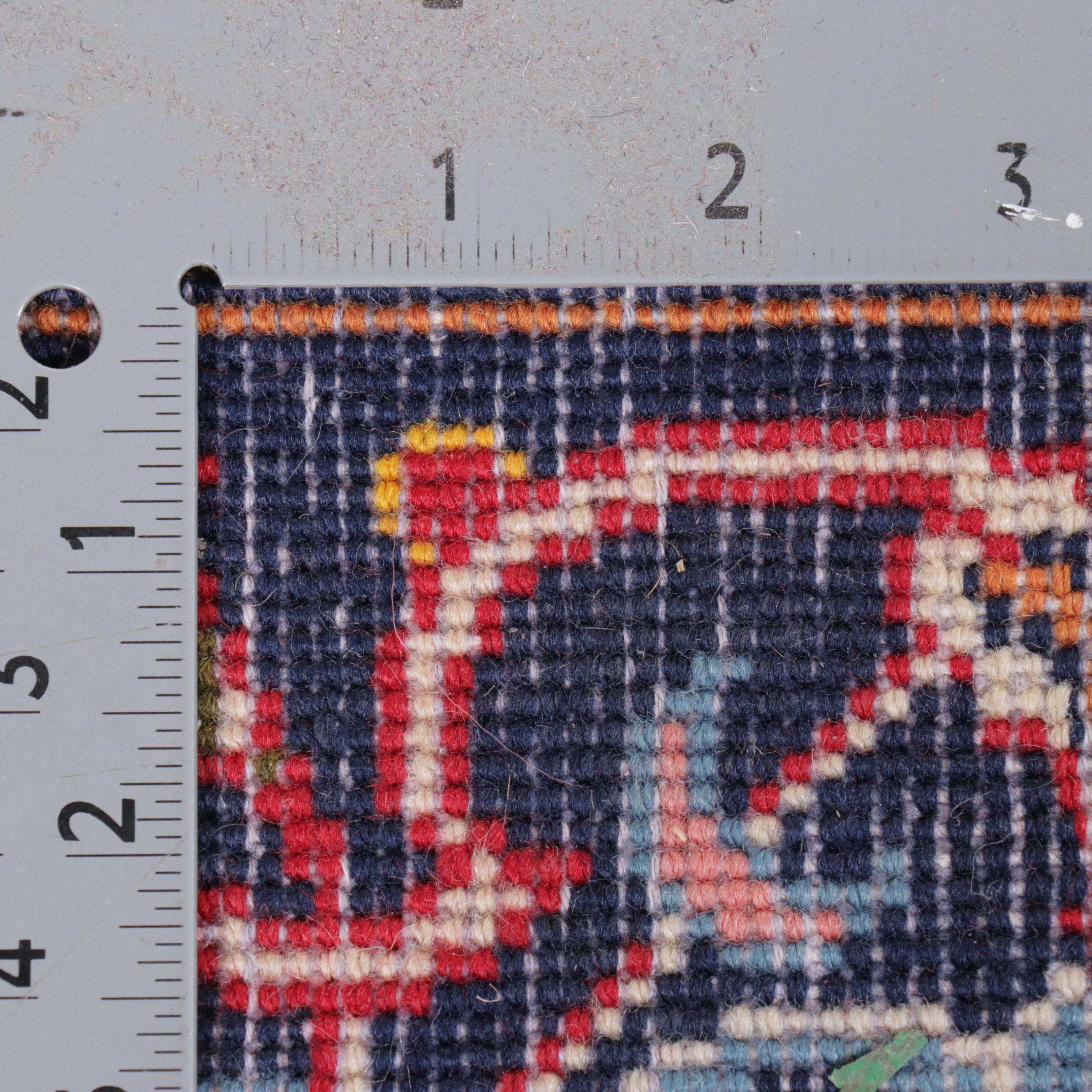 7'9 x 11'11 Hand-Knotted Persian Kashan Area Rug