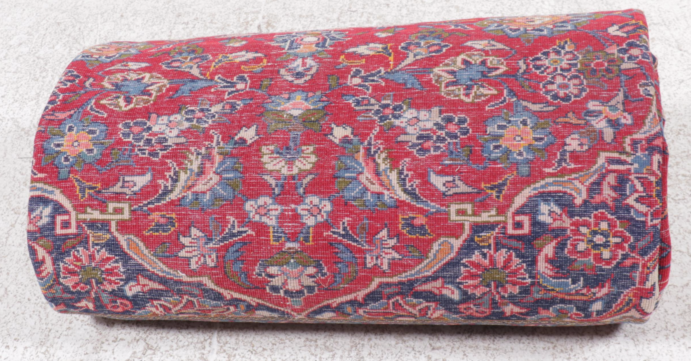 7'9 x 11'11 Hand-Knotted Persian Kashan Area Rug
