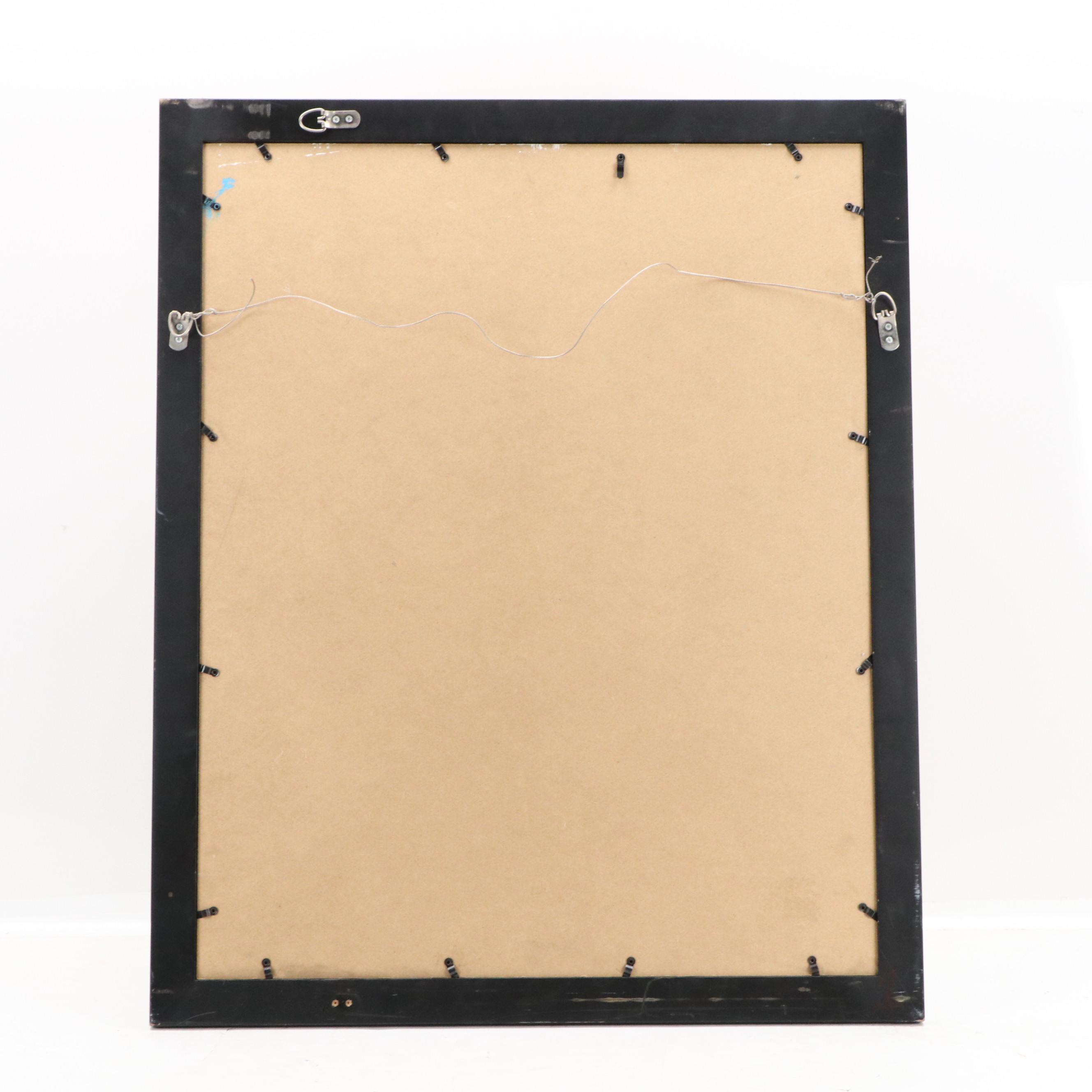 Peter Keil Portrait Abstract Acrylic Painting, Late 20th Century