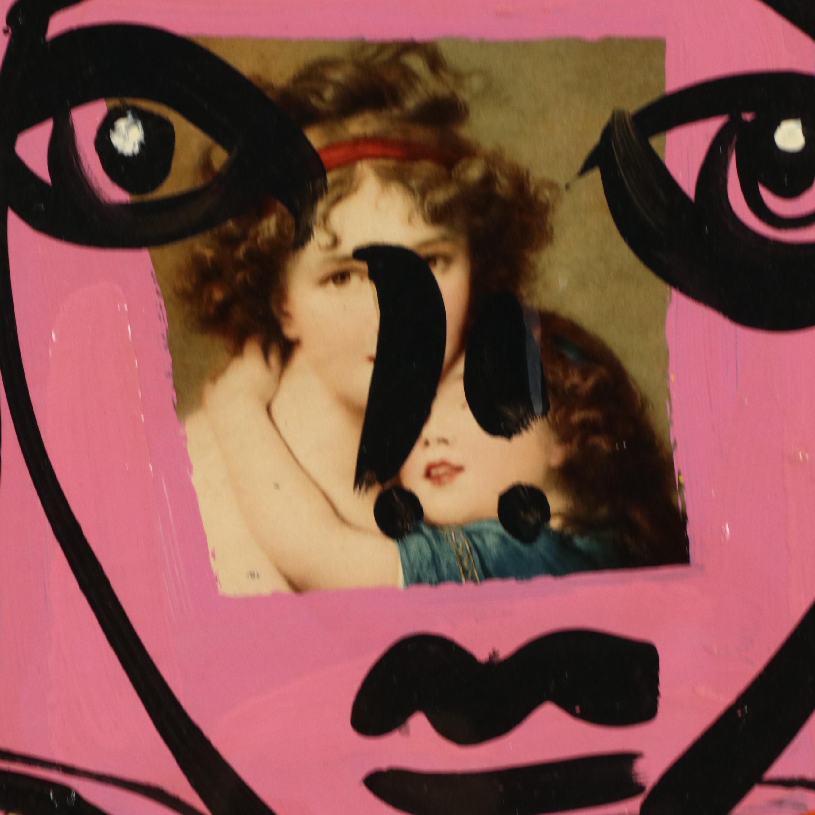 Peter Keil Figurative Abstract Acrylic Painting, Late 20th Century