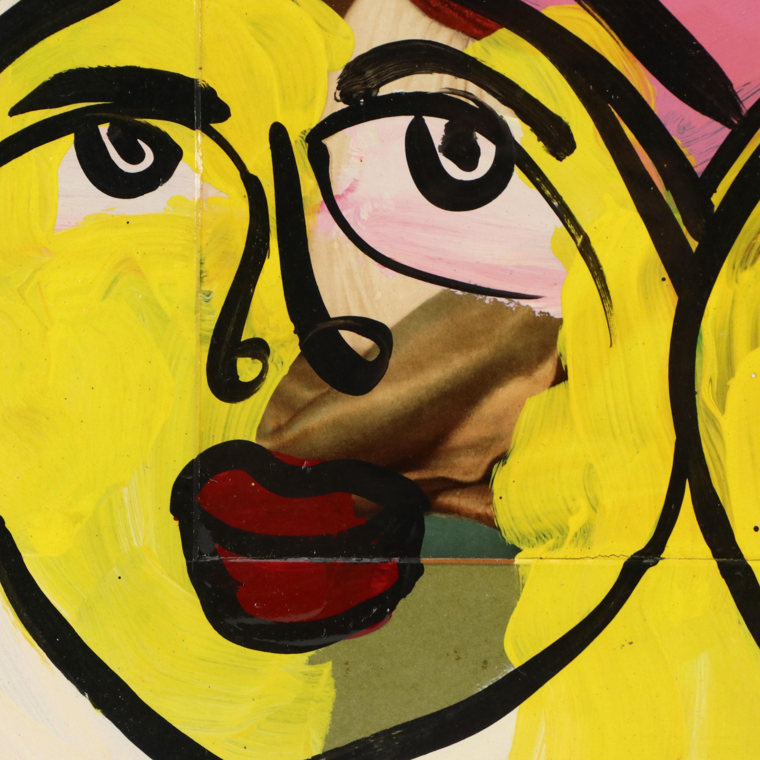 Peter Keil Figurative Abstract Acrylic Painting, Late 20th Century