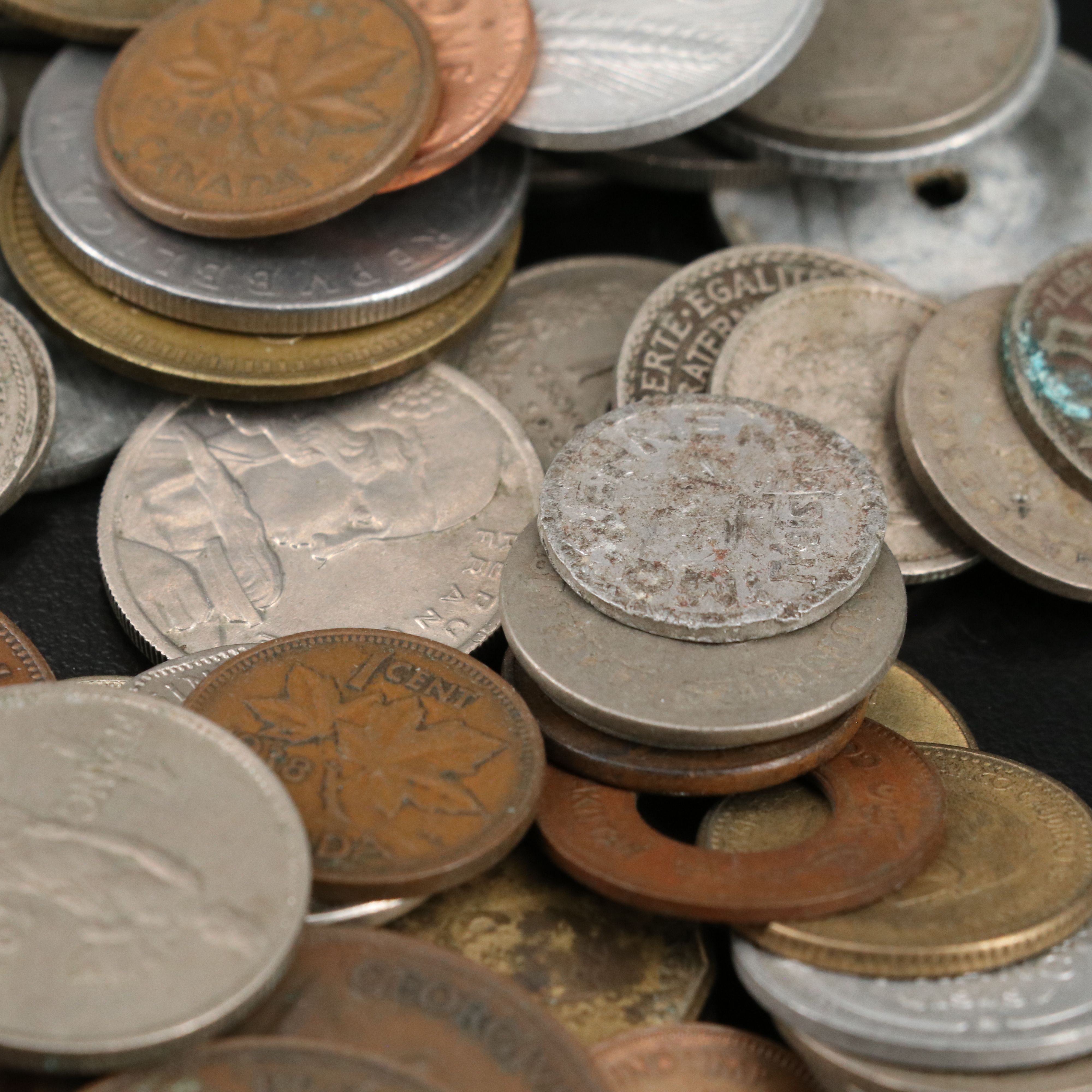 Collection of U.S. and Foreign Coins and Currency with Some Silver