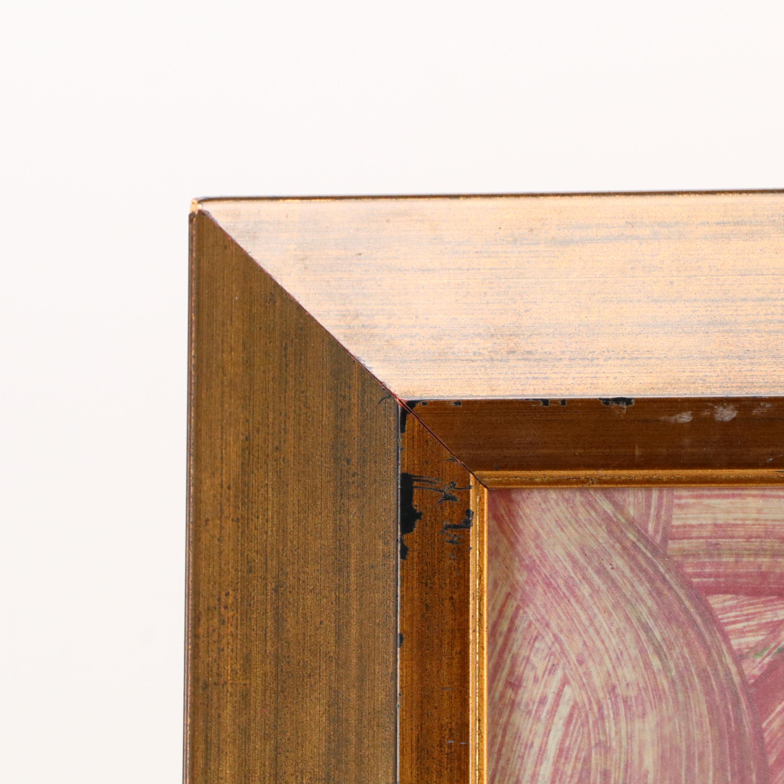 Peter Keil Abstract Portrait Acrylic Painting, Late 20th Century