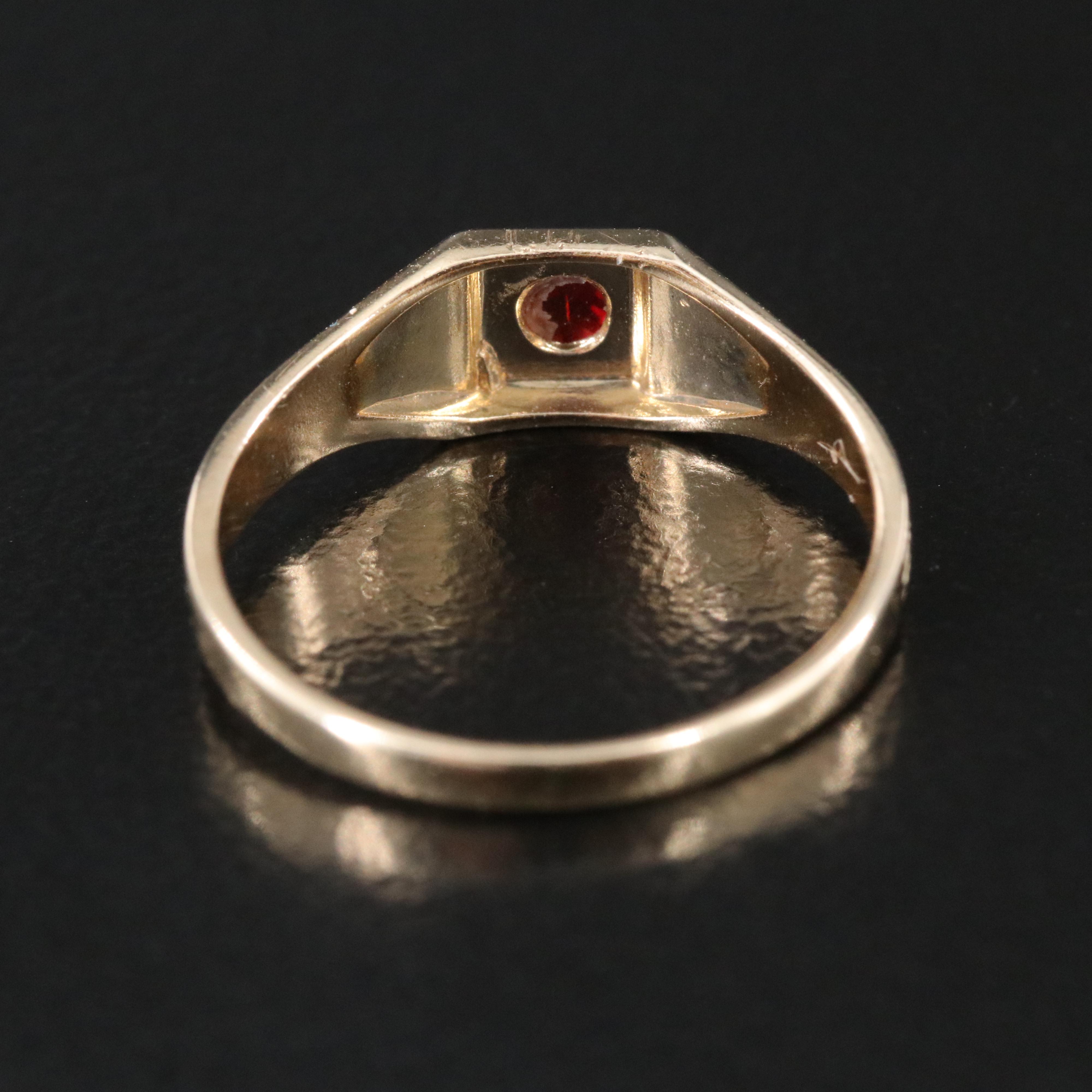Ostby & Barton 10K Garnet RIng