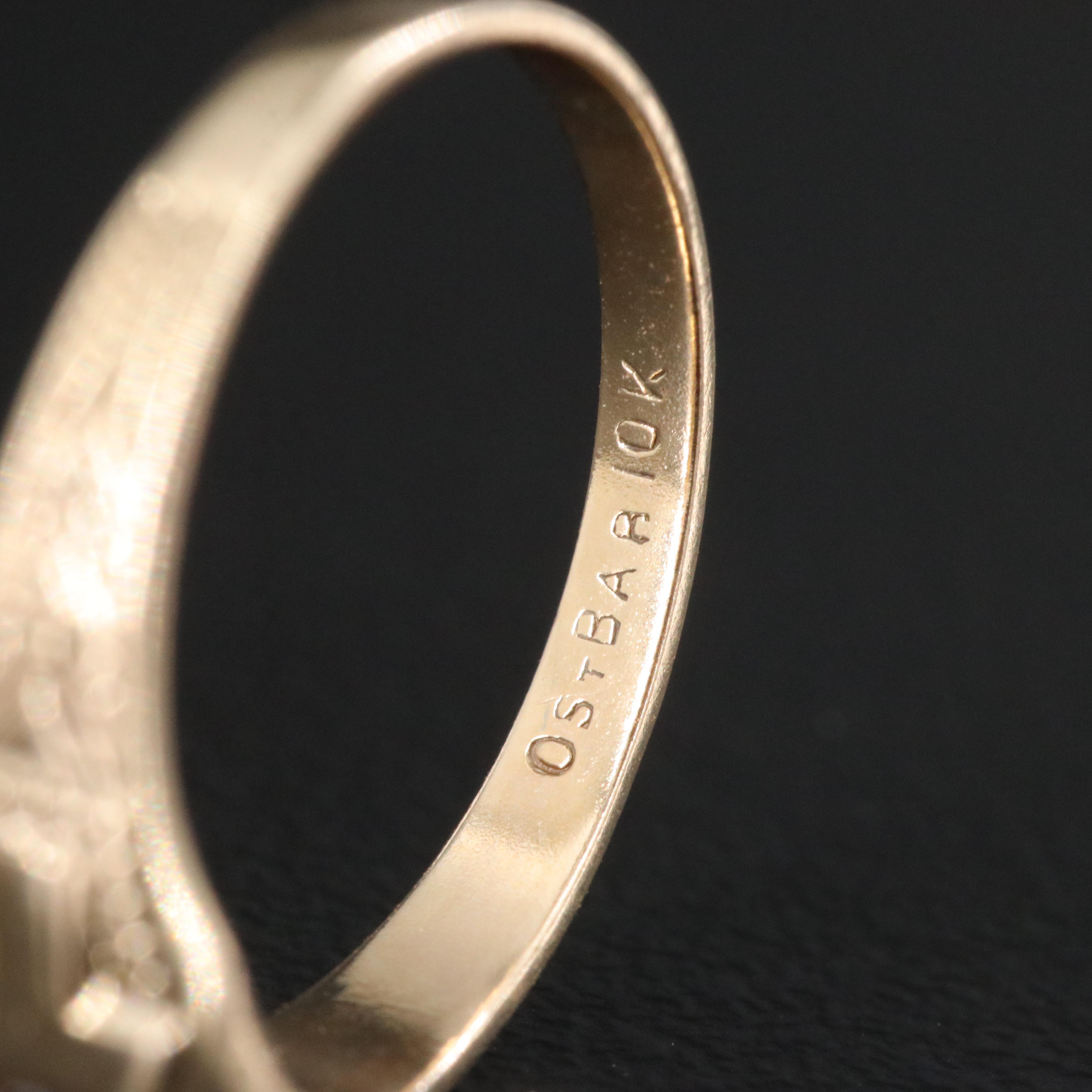 Ostby & Barton 10K Garnet RIng