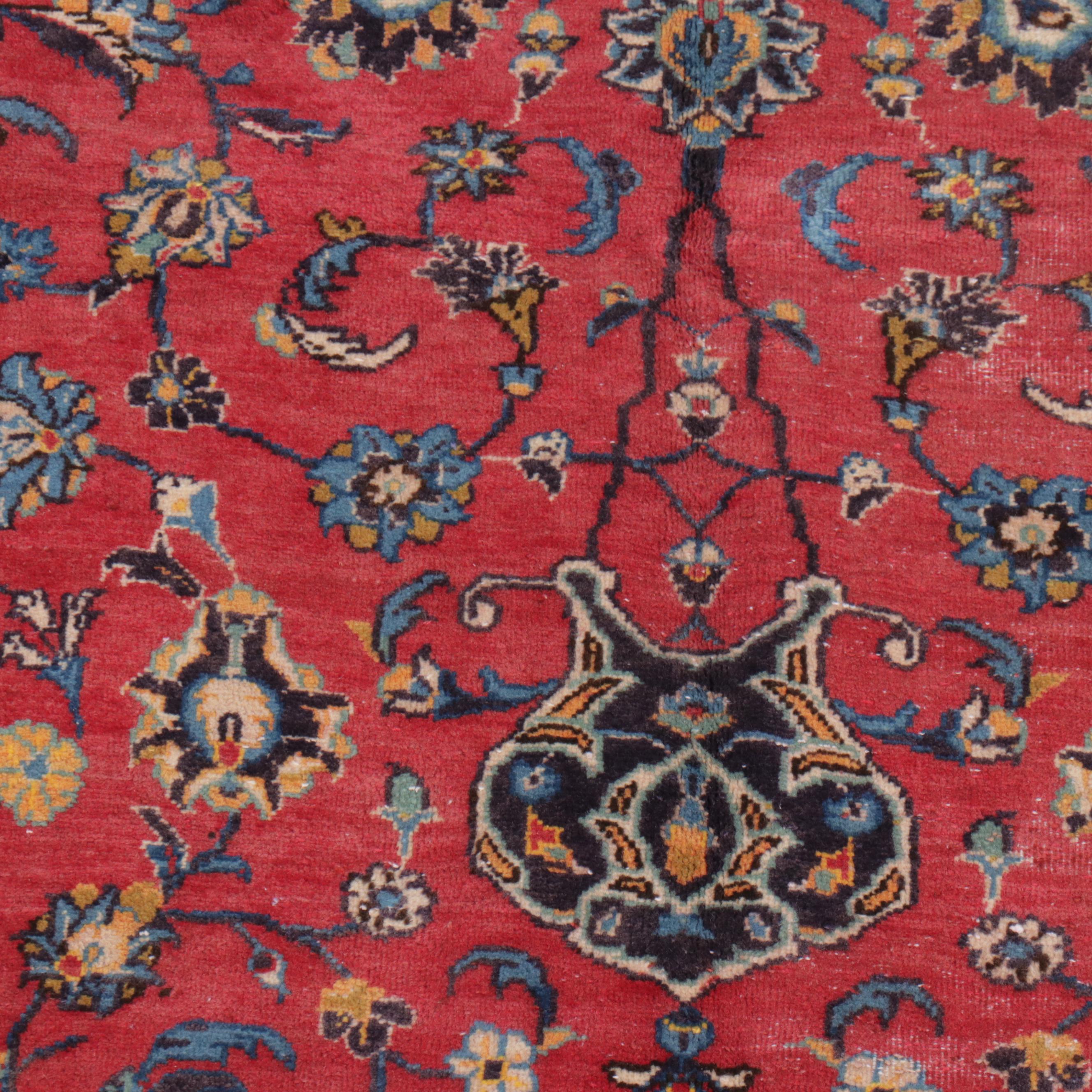 6'4 x 9'7 Hand-Knotted Persian Mashhad Area Rug