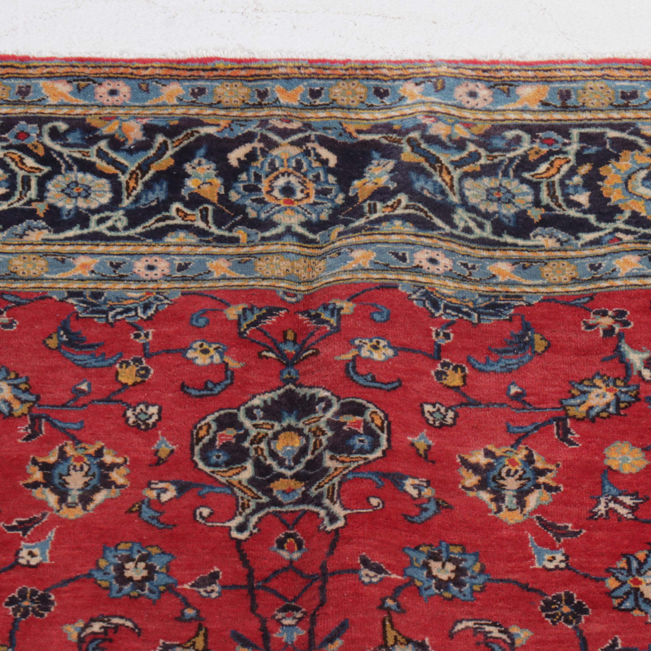 6'4 x 9'7 Hand-Knotted Persian Mashhad Area Rug
