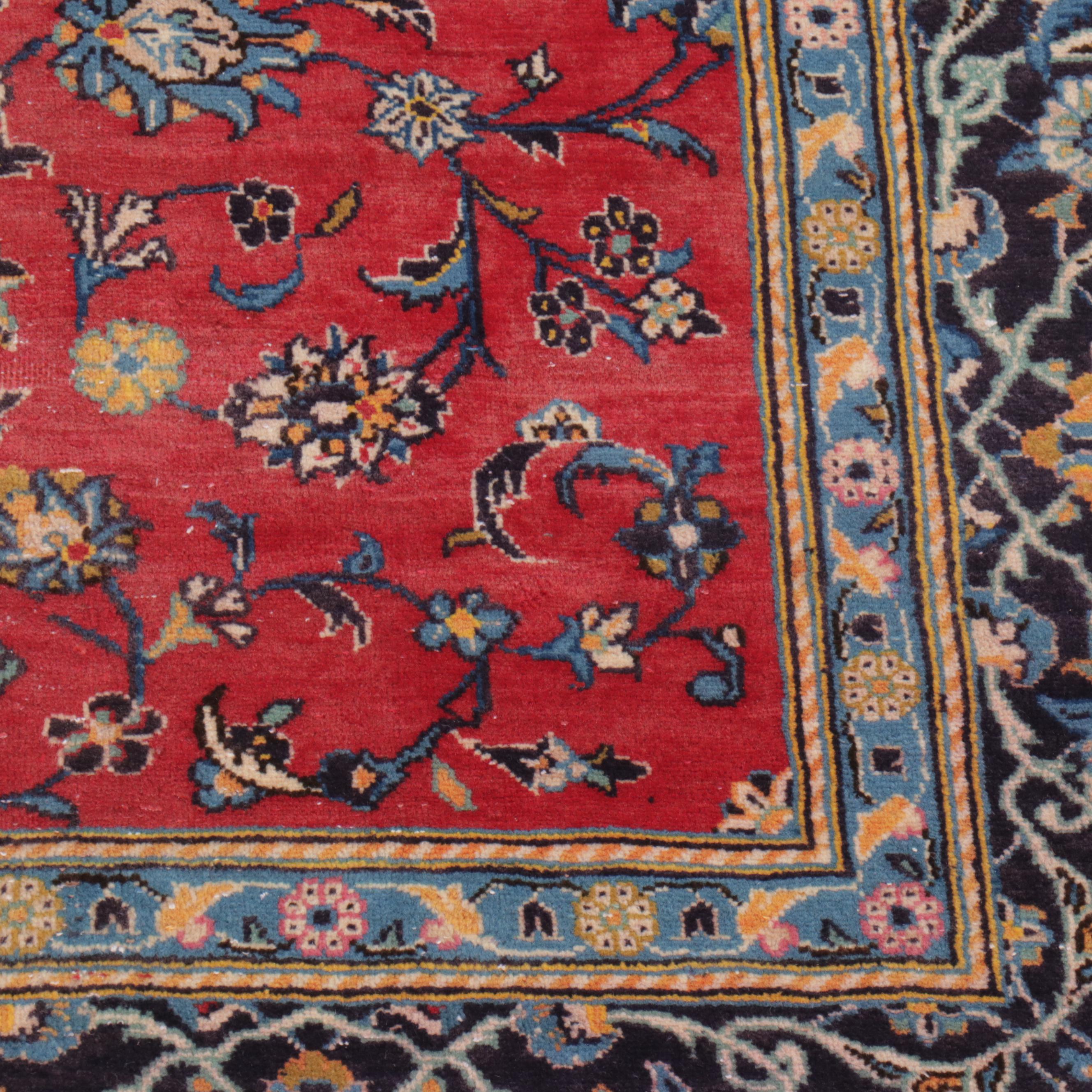 6'4 x 9'7 Hand-Knotted Persian Mashhad Area Rug