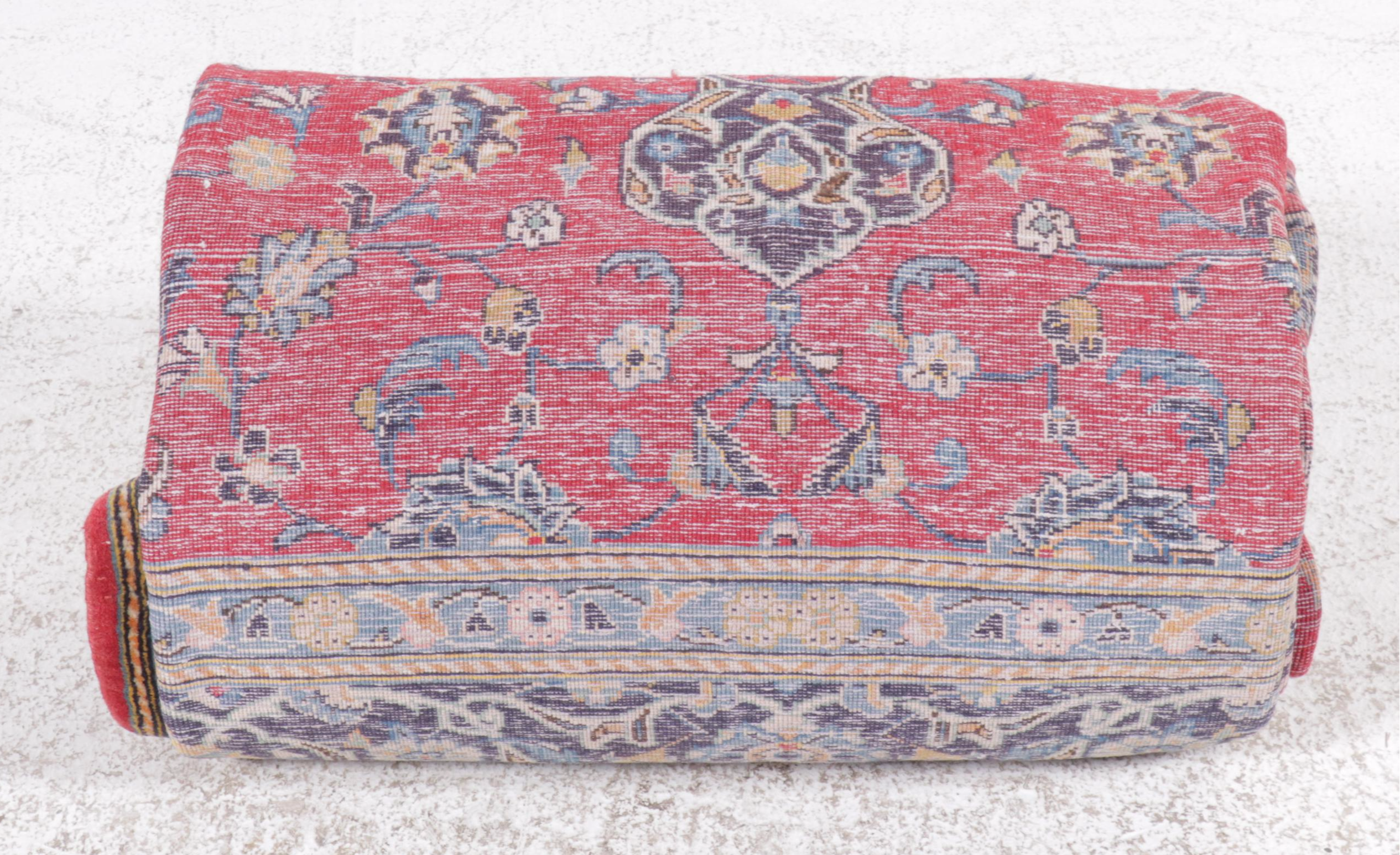 6'4 x 9'7 Hand-Knotted Persian Mashhad Area Rug