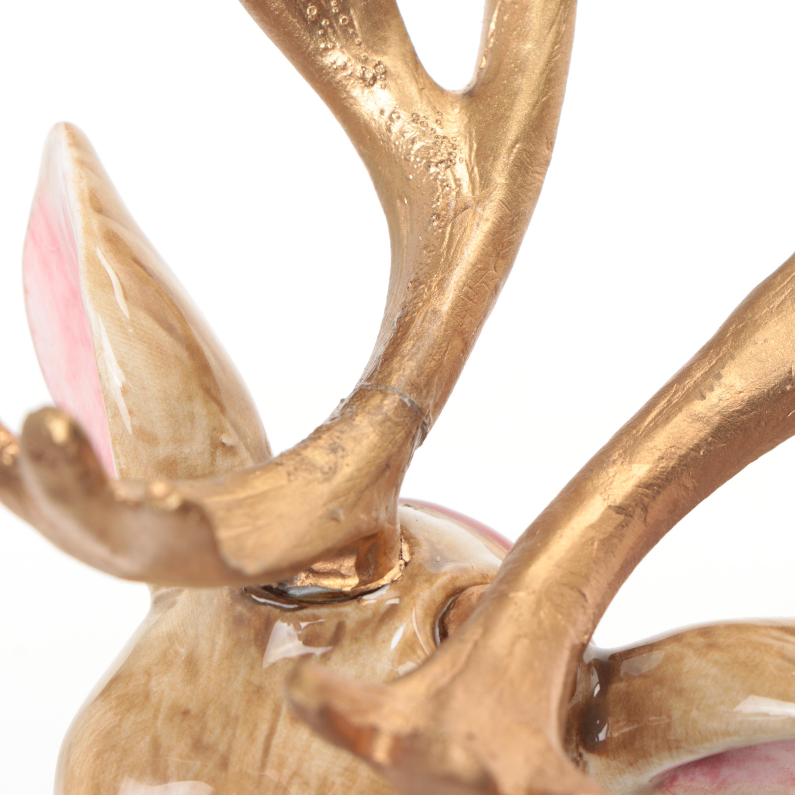 Fitz & Floyd "Christmas Tidings" Ceramic Reindeer Figurines