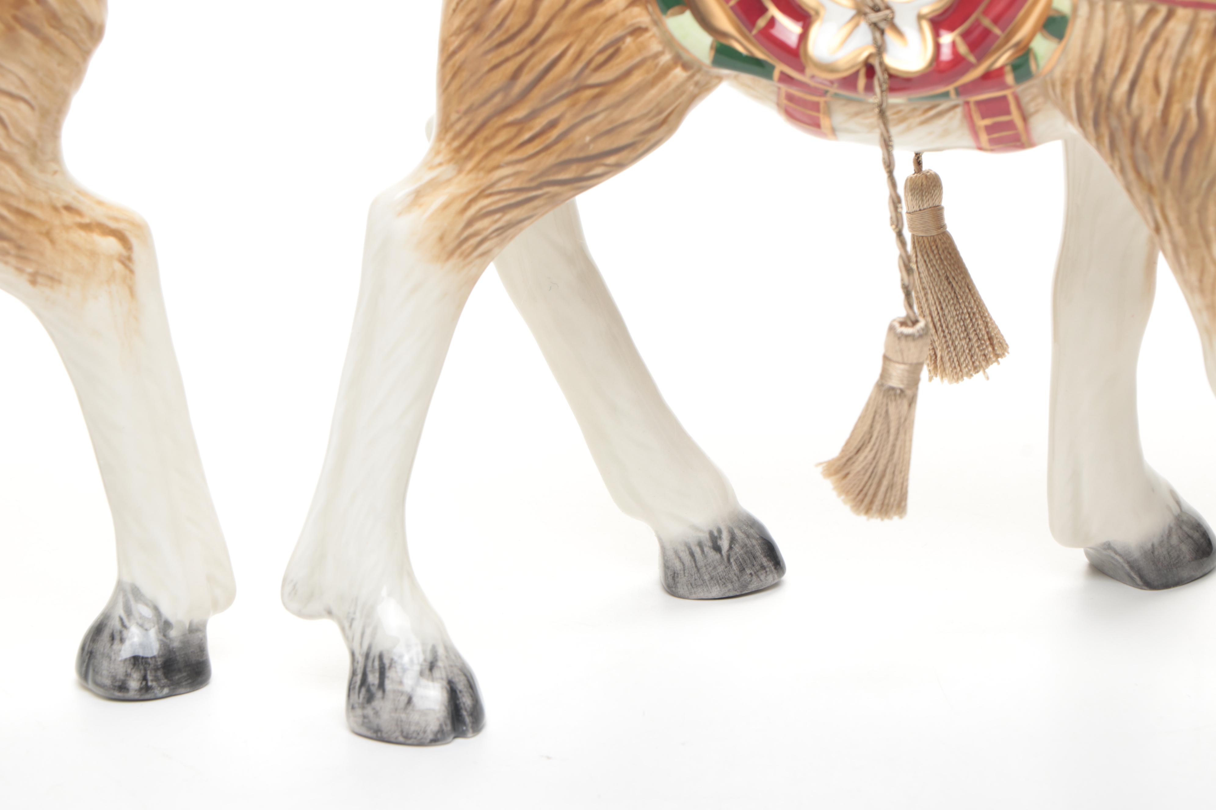 Fitz & Floyd "Christmas Tidings" Ceramic Reindeer Figurines