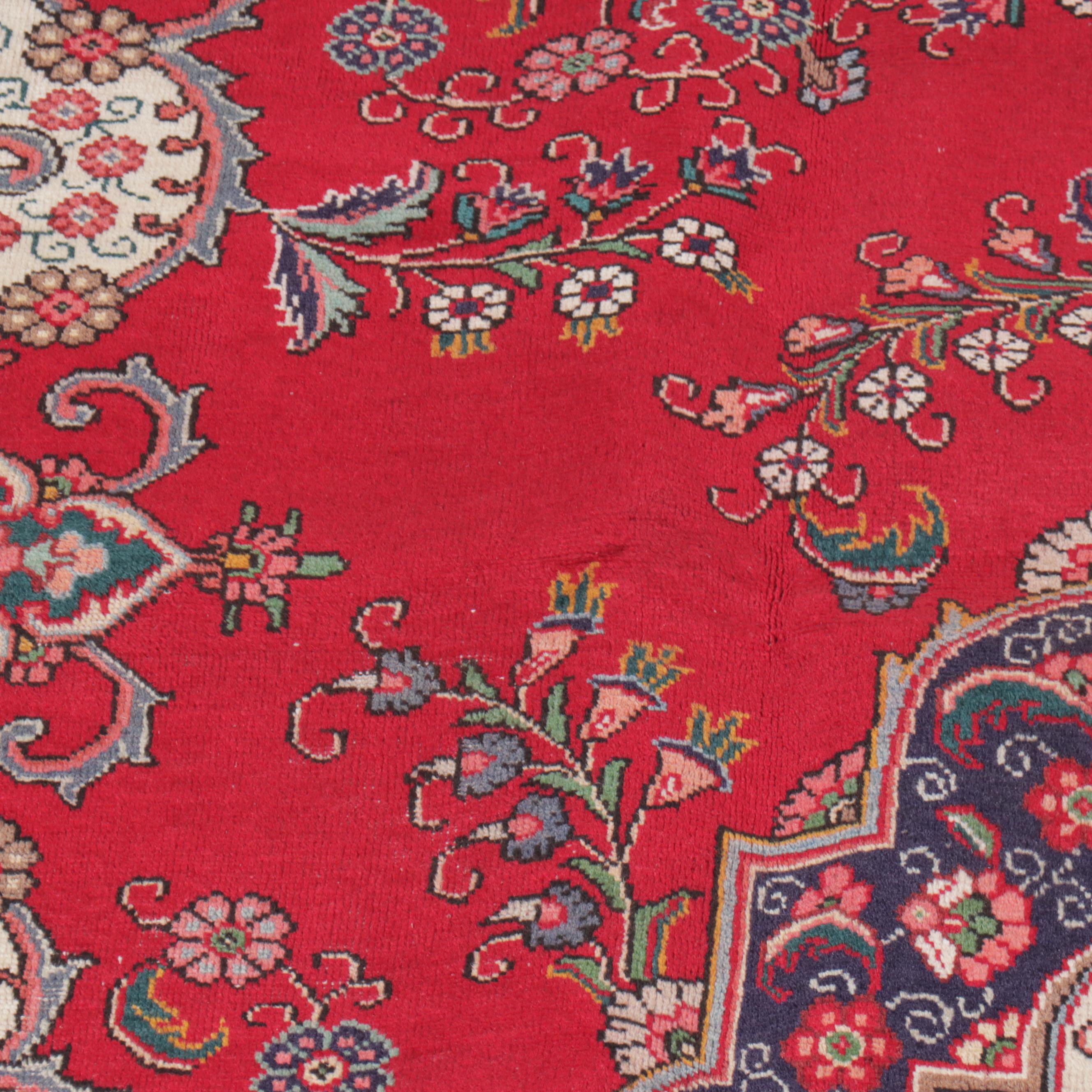 9'5 x 12'7 Hand-Knotted Persian Tabriz Room-Sized Rug