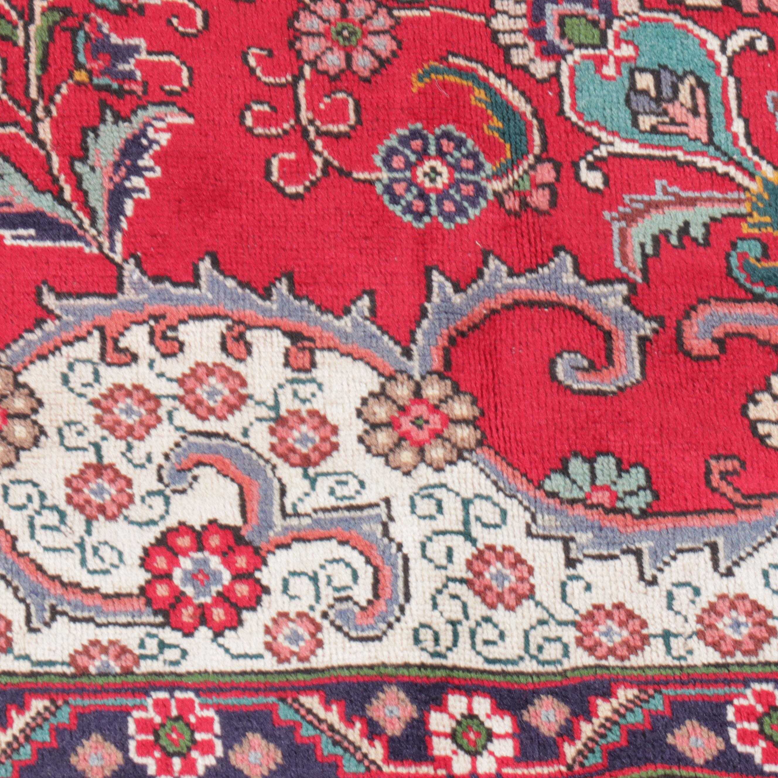 9'5 x 12'7 Hand-Knotted Persian Tabriz Room-Sized Rug