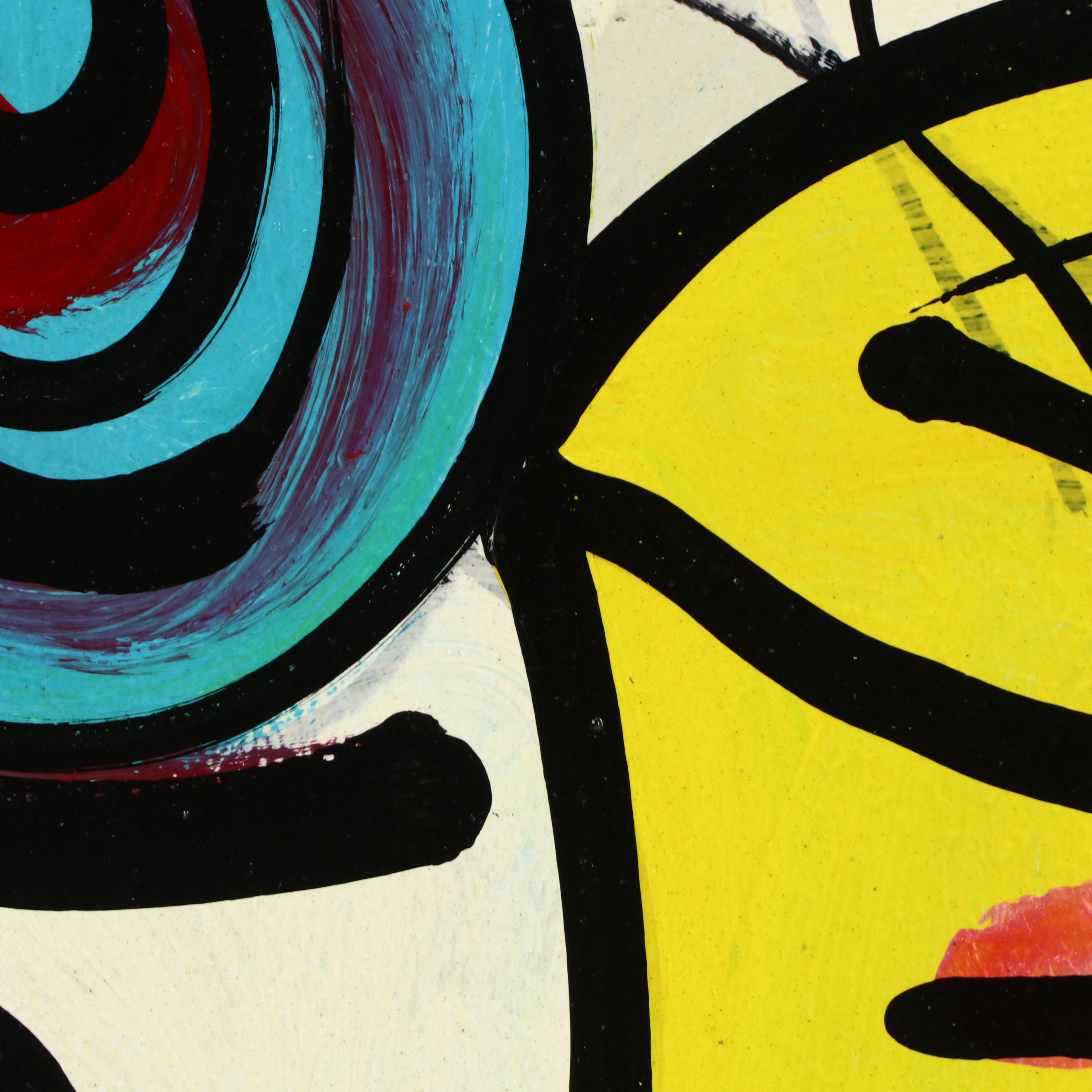 Peter Keil Stylized Acrylic Painting with Floral Still Life