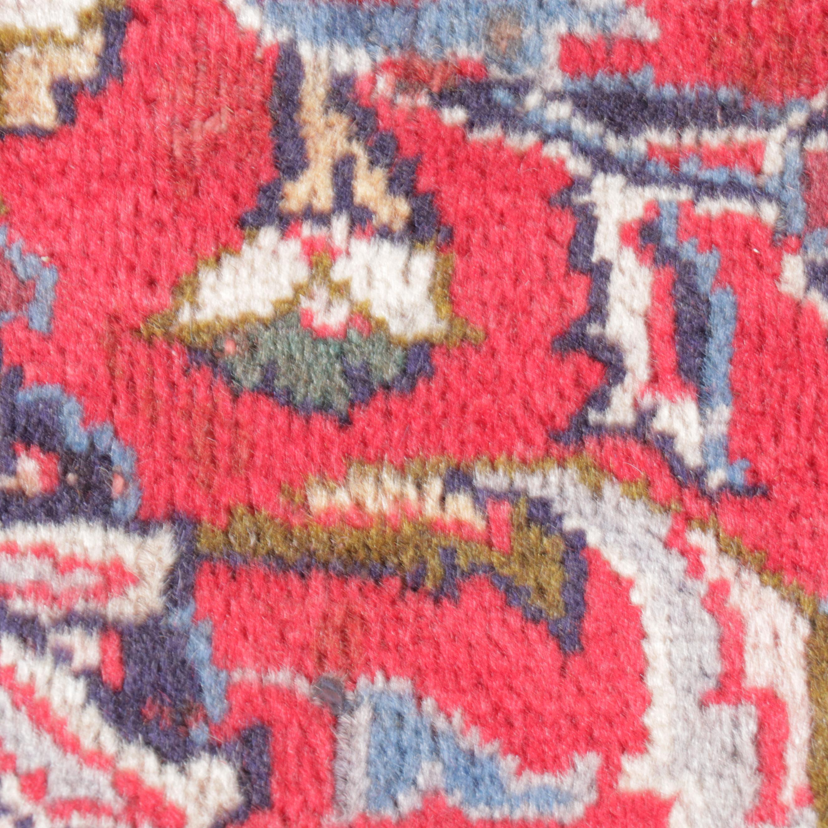 6'7 x 9'4 Hand-Knotted Persian Kashan Area Rug