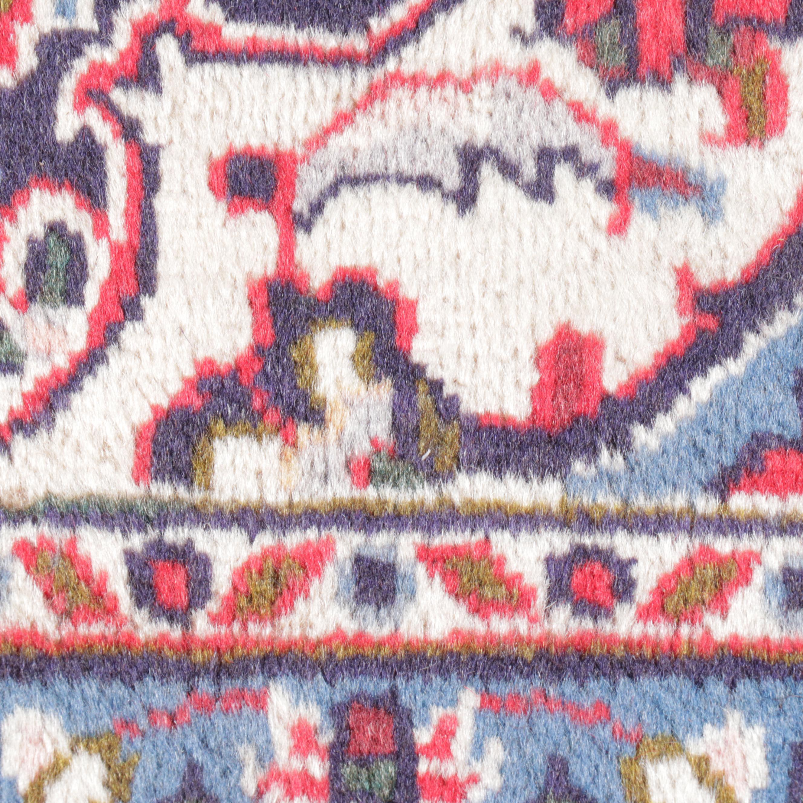 6'7 x 9'4 Hand-Knotted Persian Kashan Area Rug