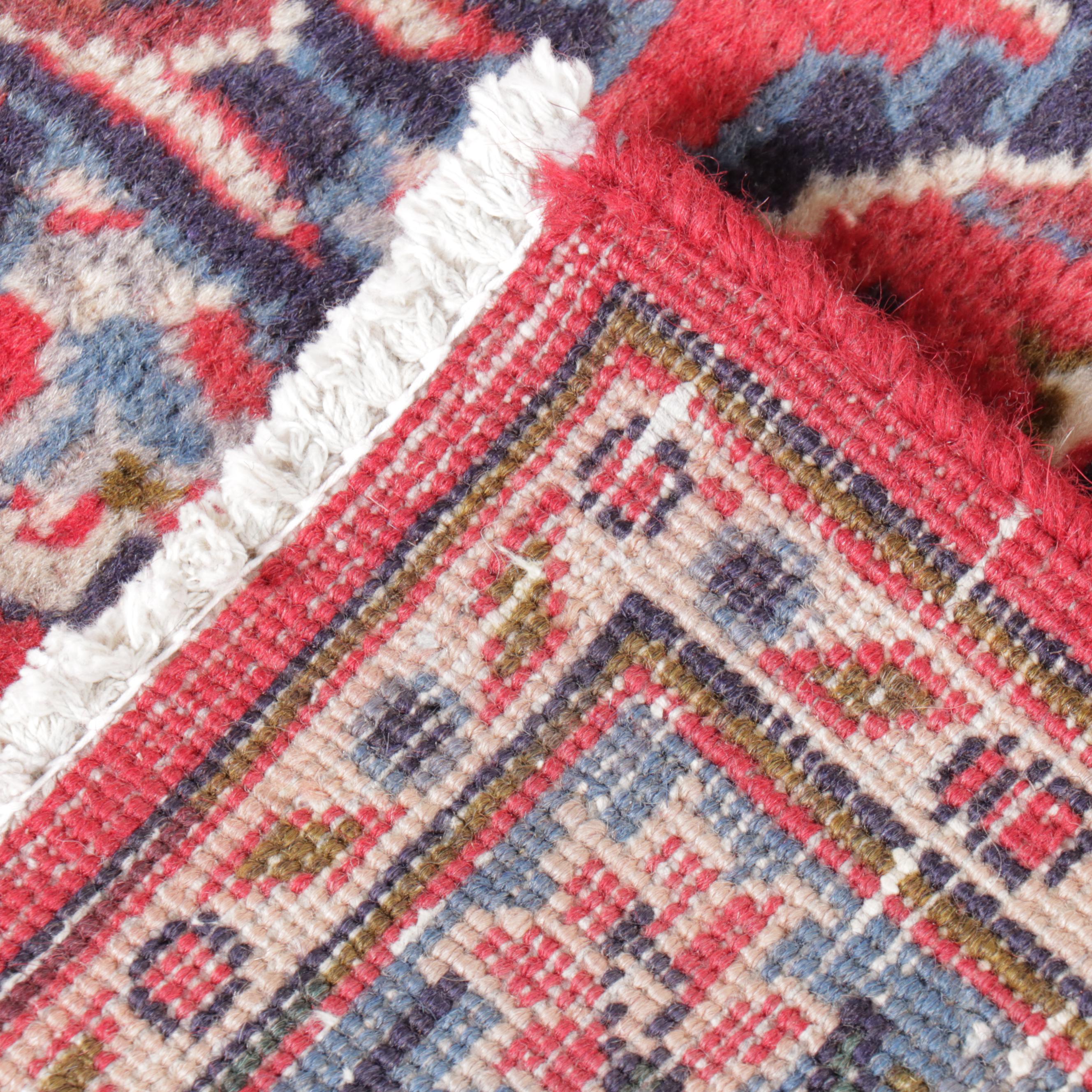 6'7 x 9'4 Hand-Knotted Persian Kashan Area Rug