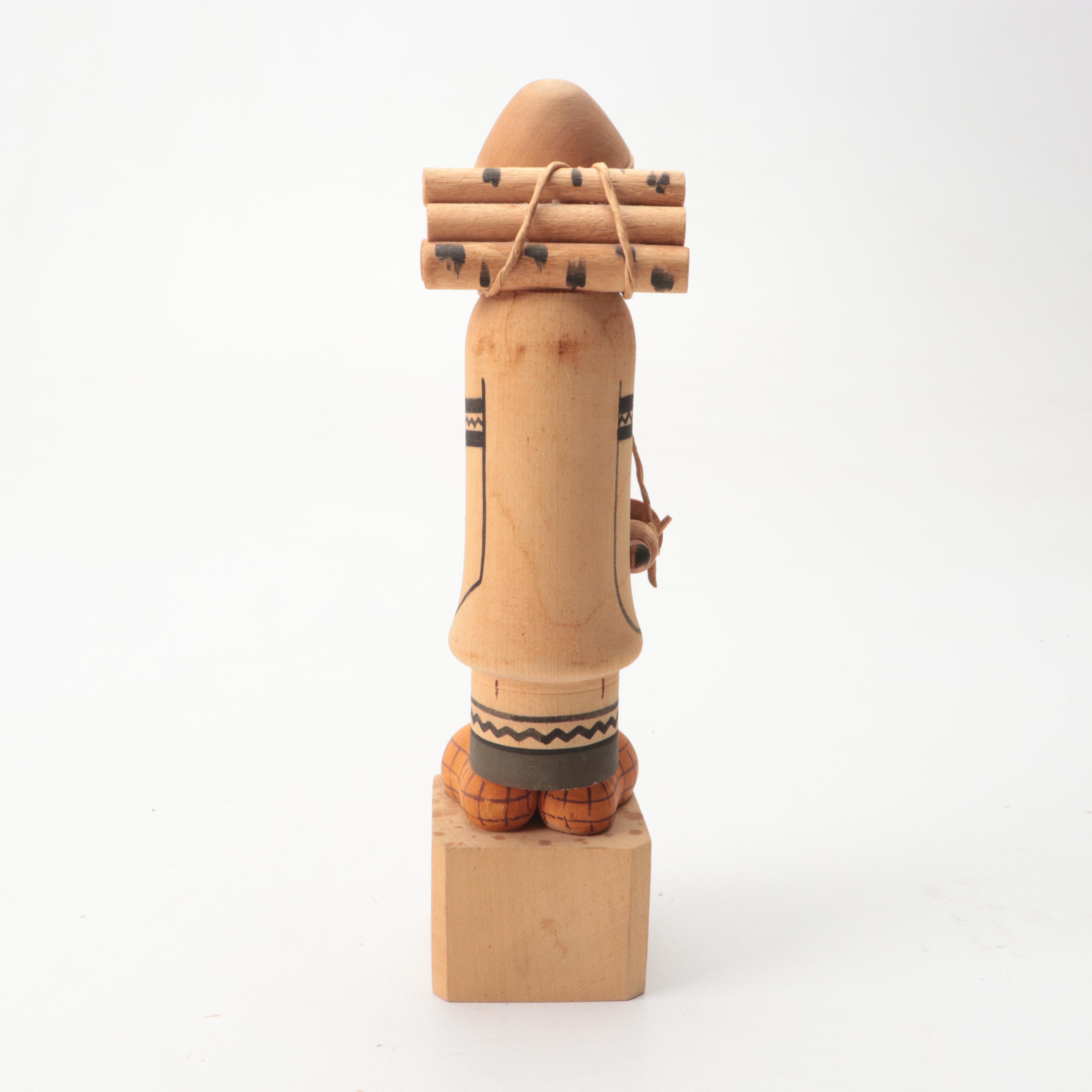 Russian Hand-Carved Folk Art Grandfather Frost with Santa Collection