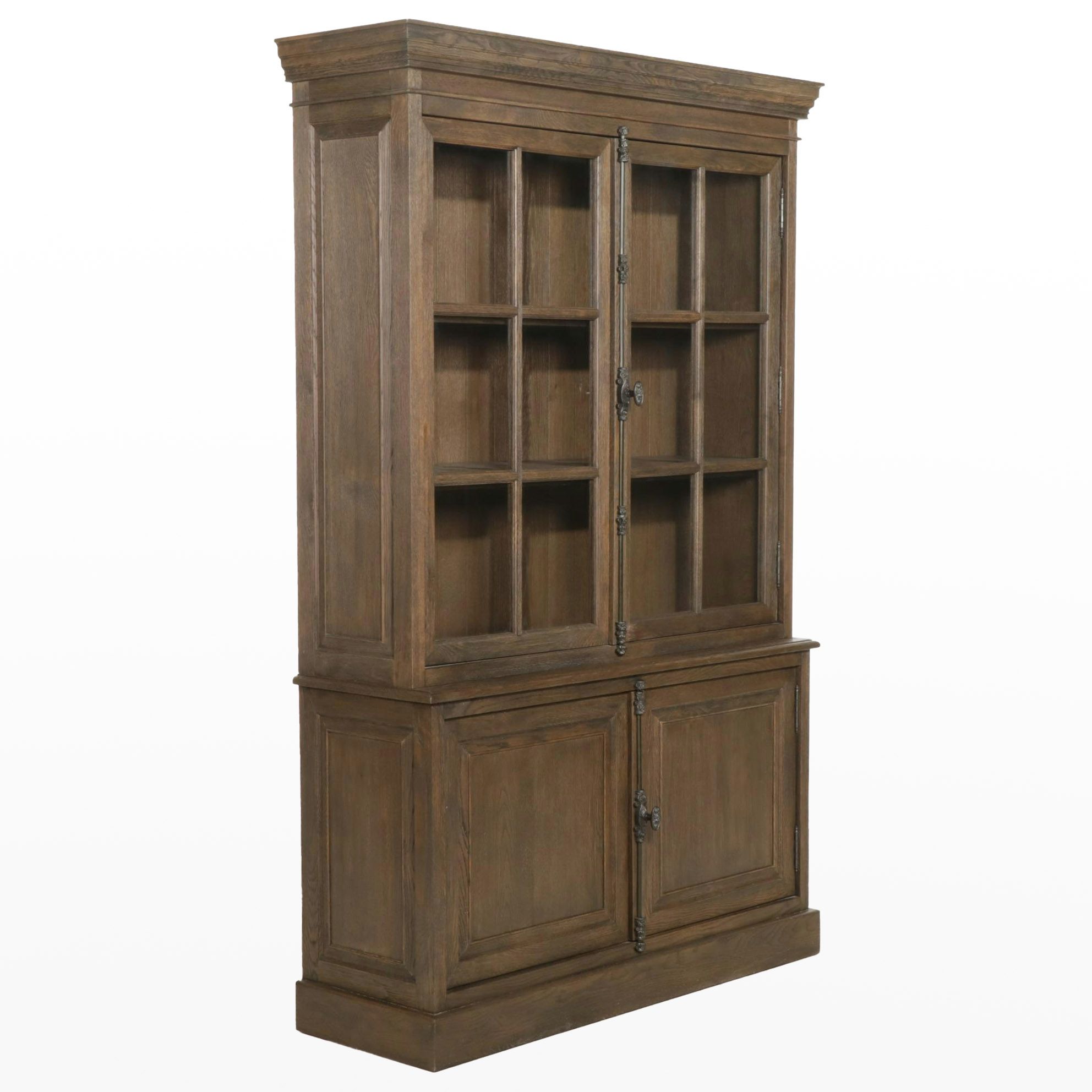 Restoration Hardware "French Casement" Cabinet Bookcase, 21st Century