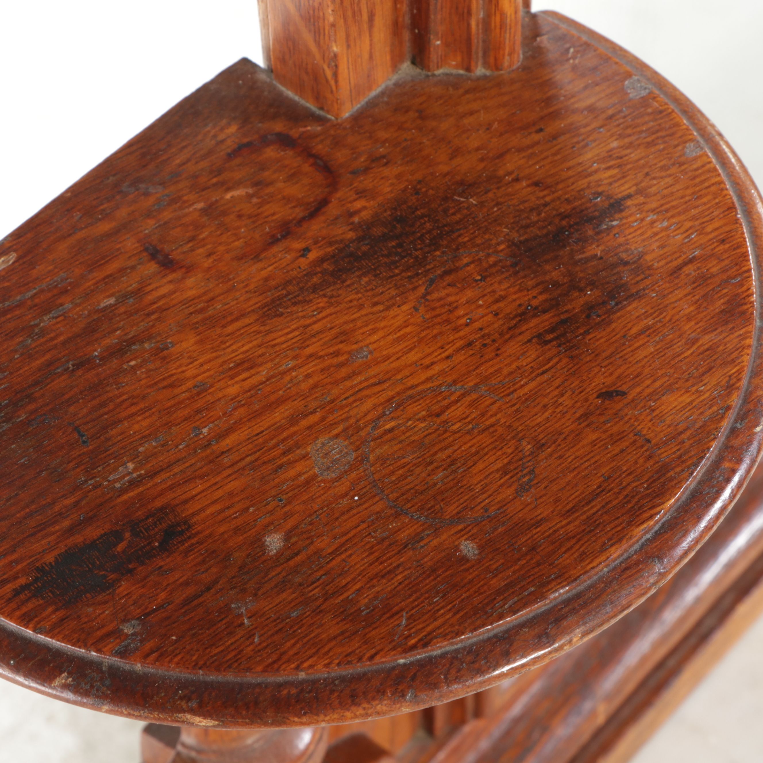 Victorian Marble Top Burl Wood and Oak Dresser with Mirror, 19th Century