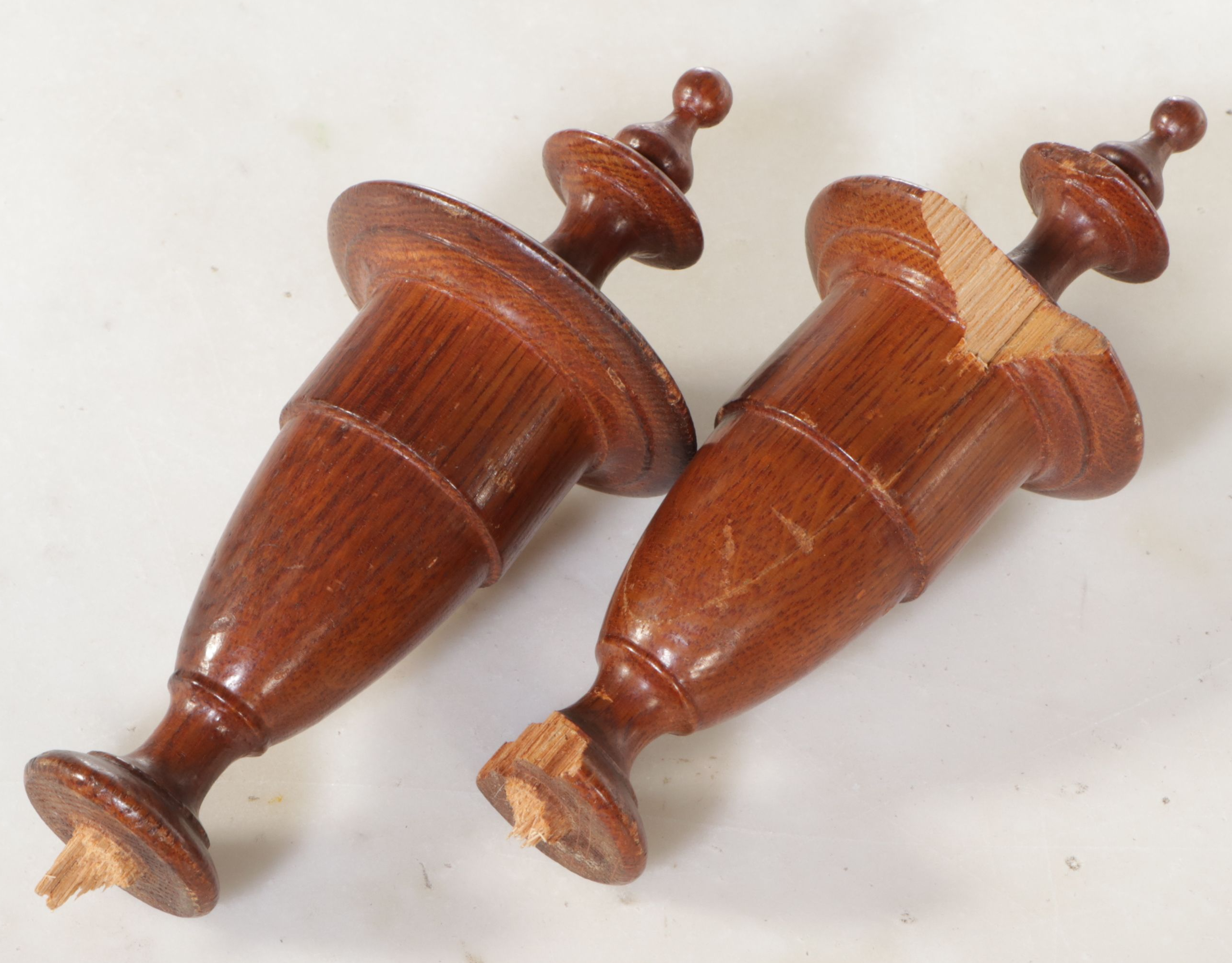 Victorian Marble Top Burl Wood and Oak Dresser with Mirror, 19th Century