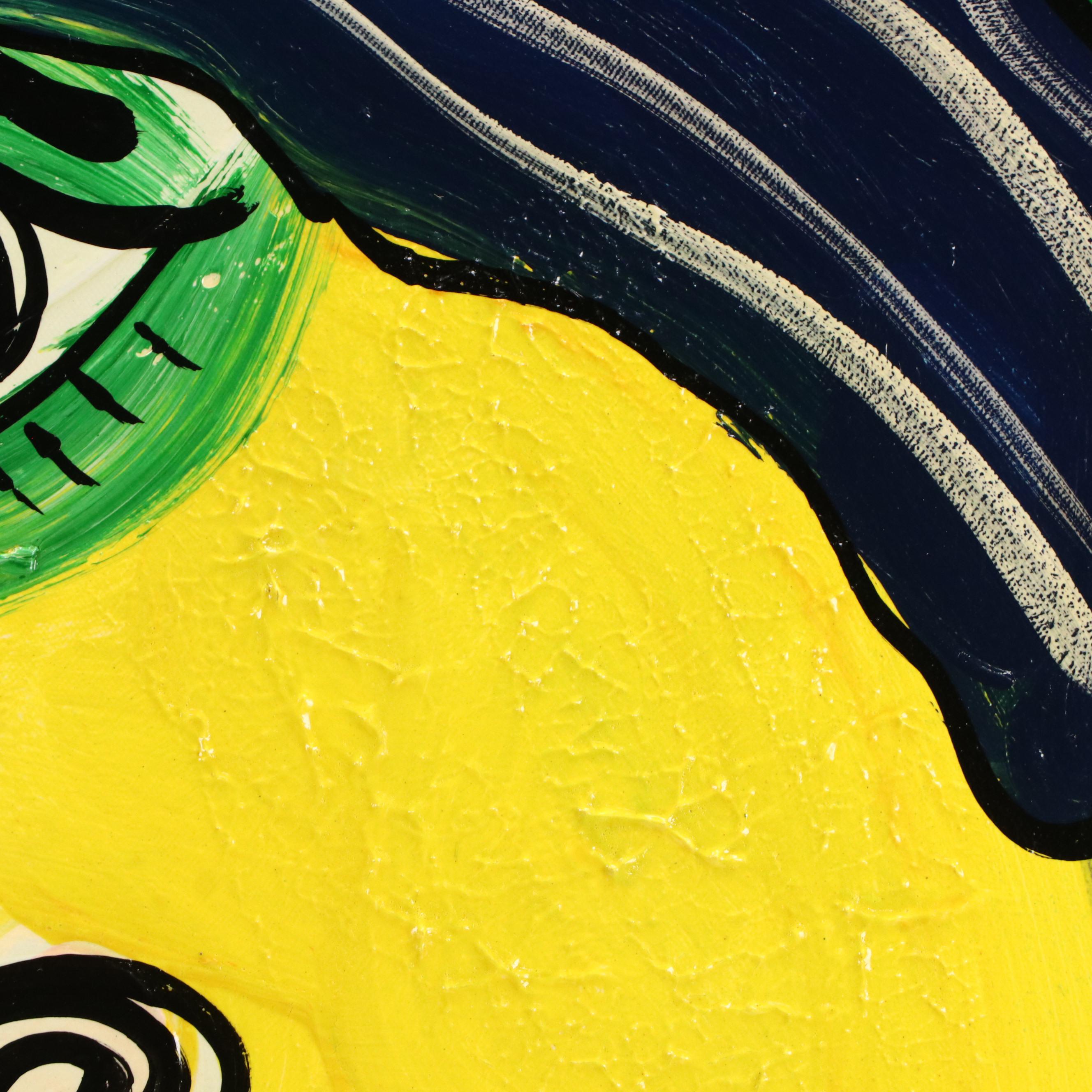 Peter Keil Abstract Portrait Acrylic Painting "Picasso Face"