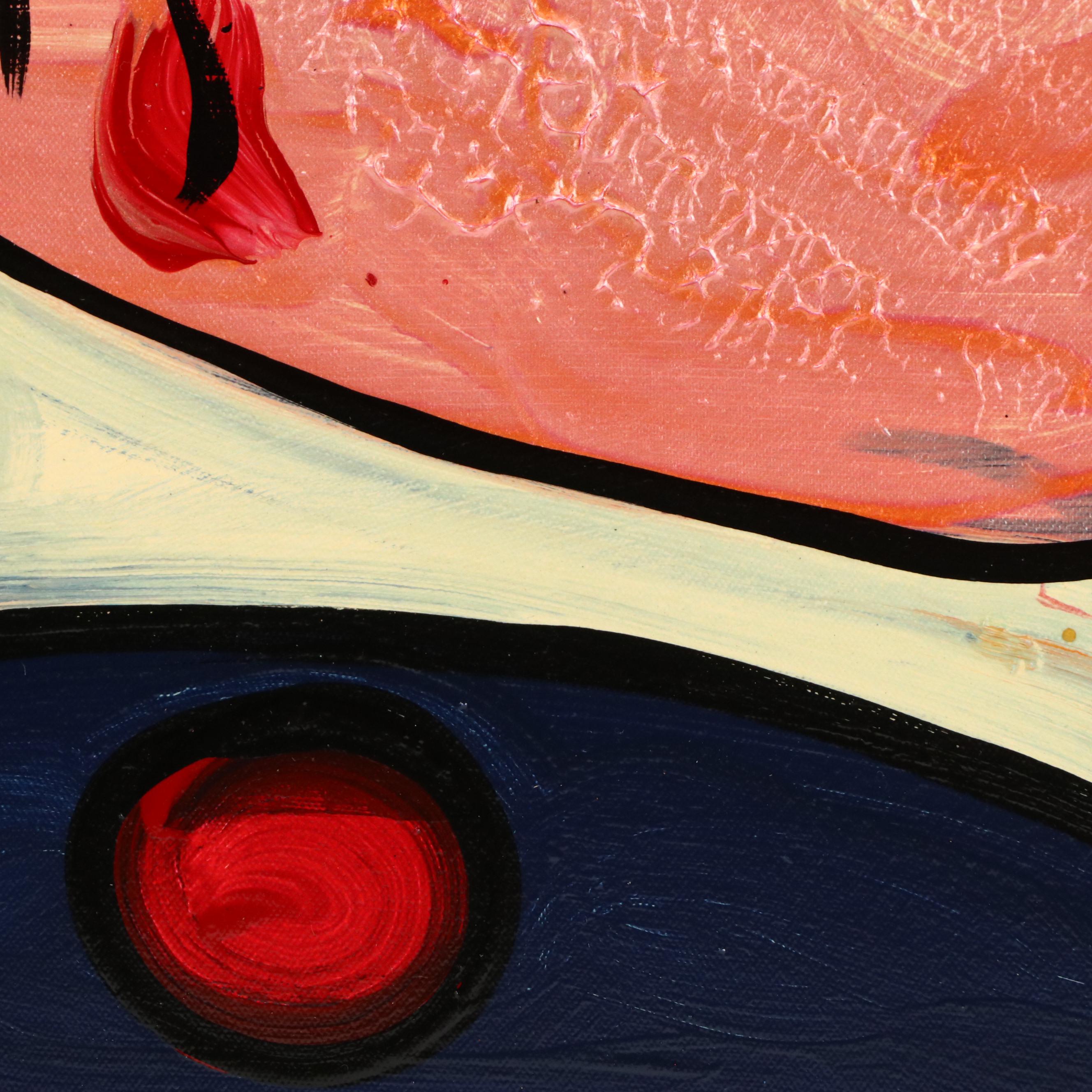 Peter Keil Abstract Portrait Acrylic Painting "Picasso Face"