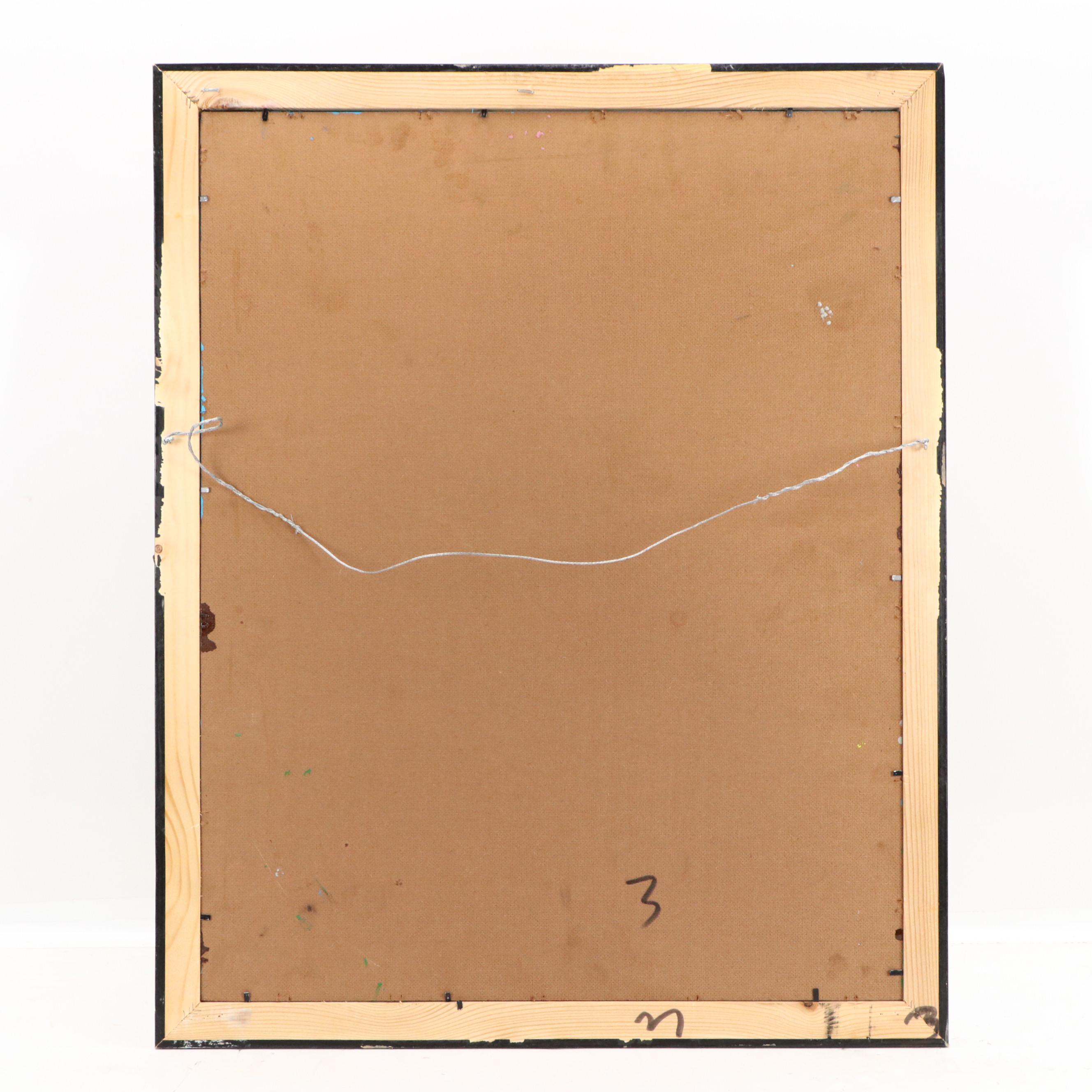 Peter Keil Stylized Floral Still Life Acrylic Painting