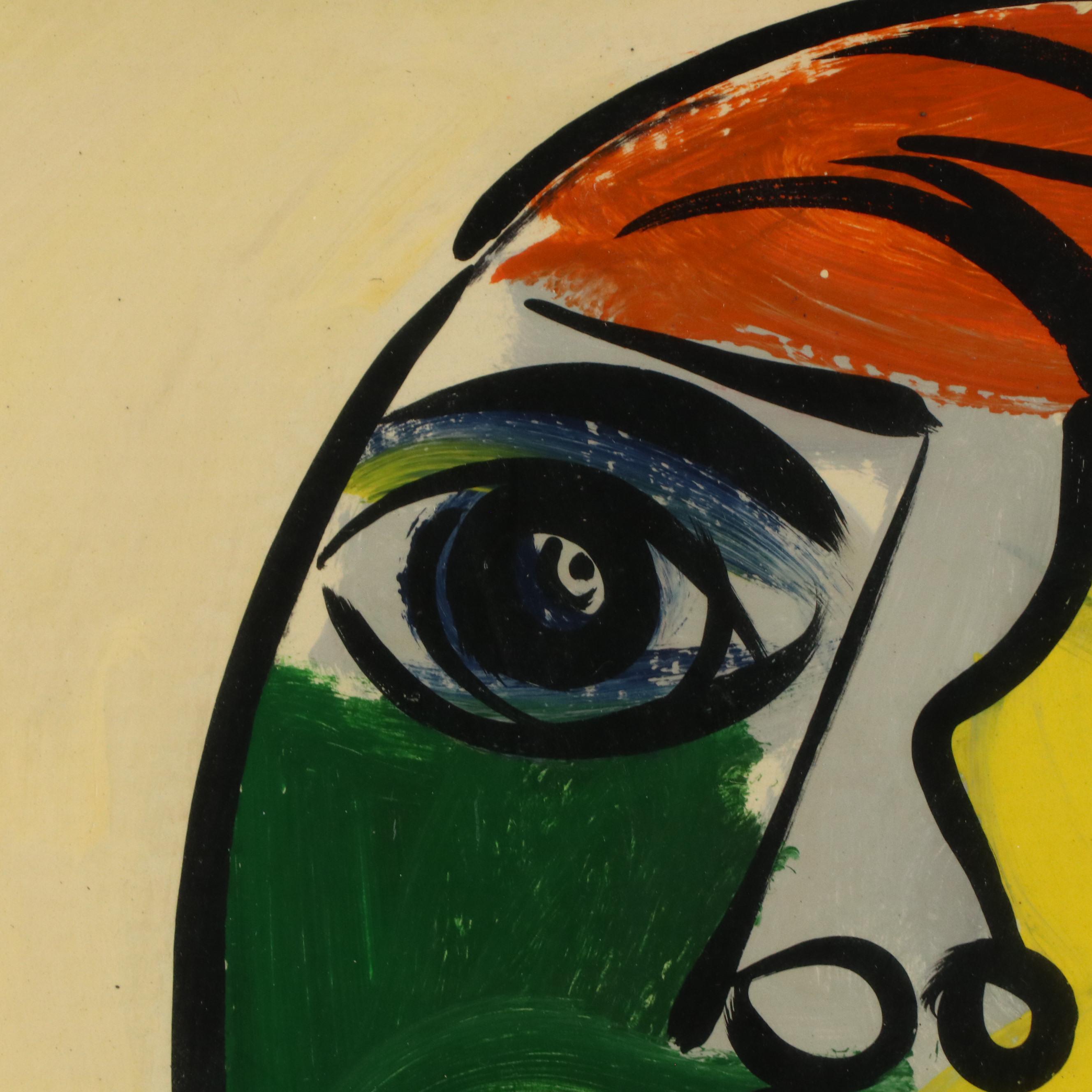 Peter Keil Abstract Portrait Acrylic Painting