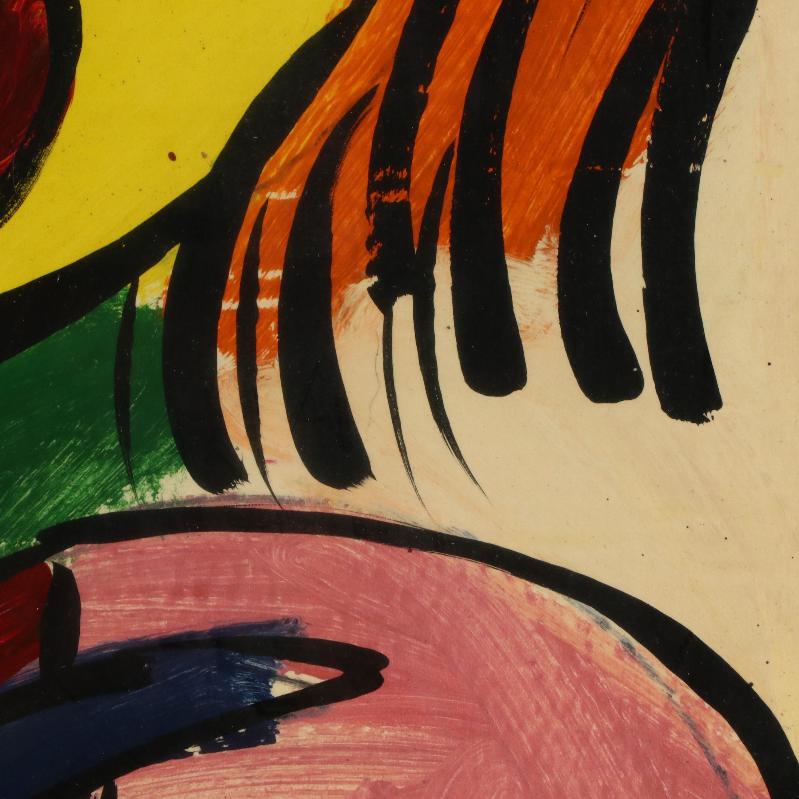 Peter Keil Abstract Portrait Acrylic Painting