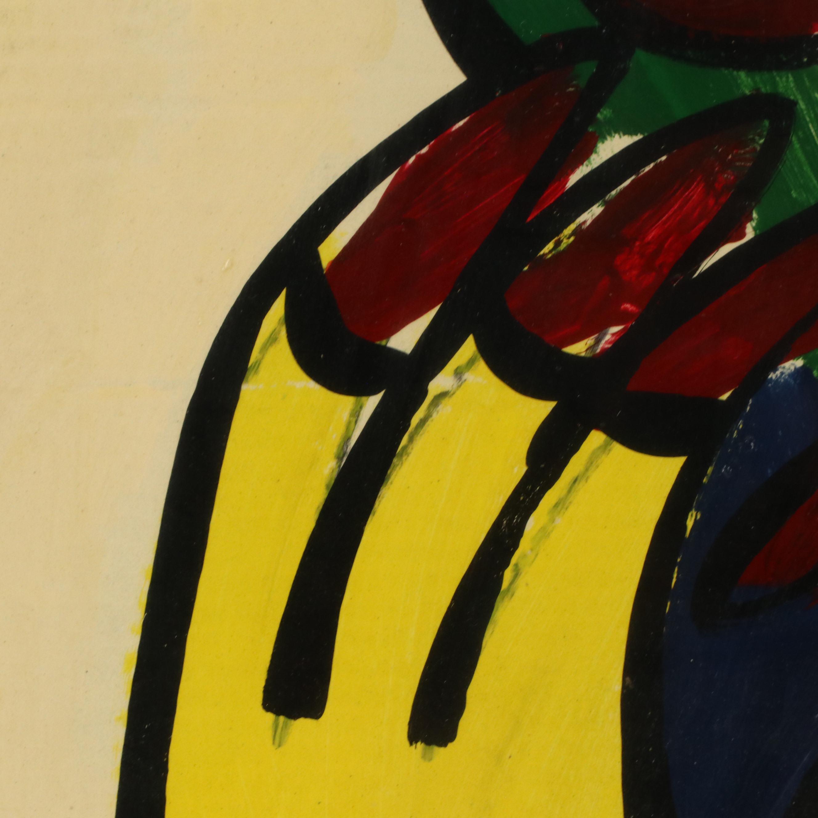 Peter Keil Abstract Portrait Acrylic Painting