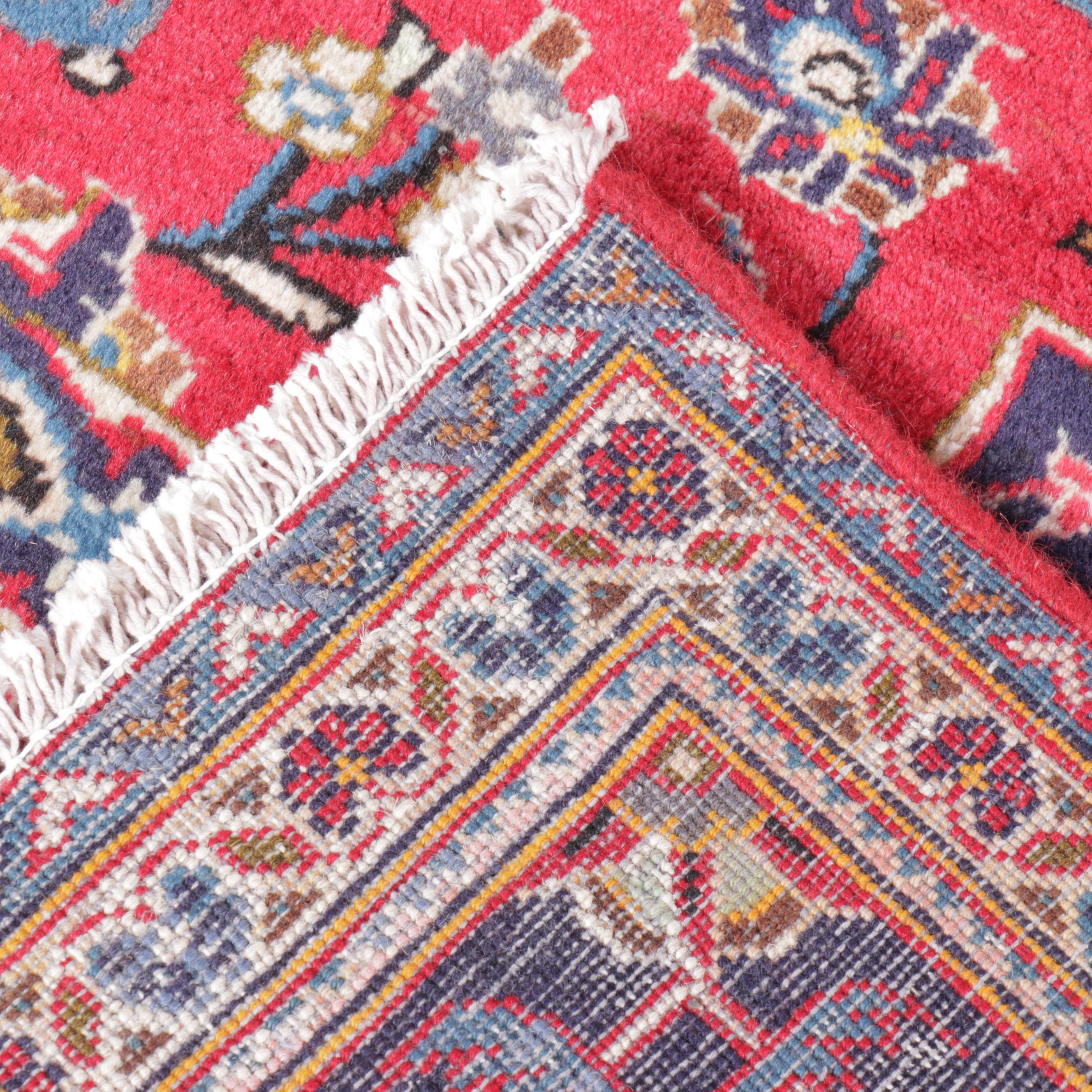 6'6 x 9'5 Hand-Knotted Persian Kashan Area Rug