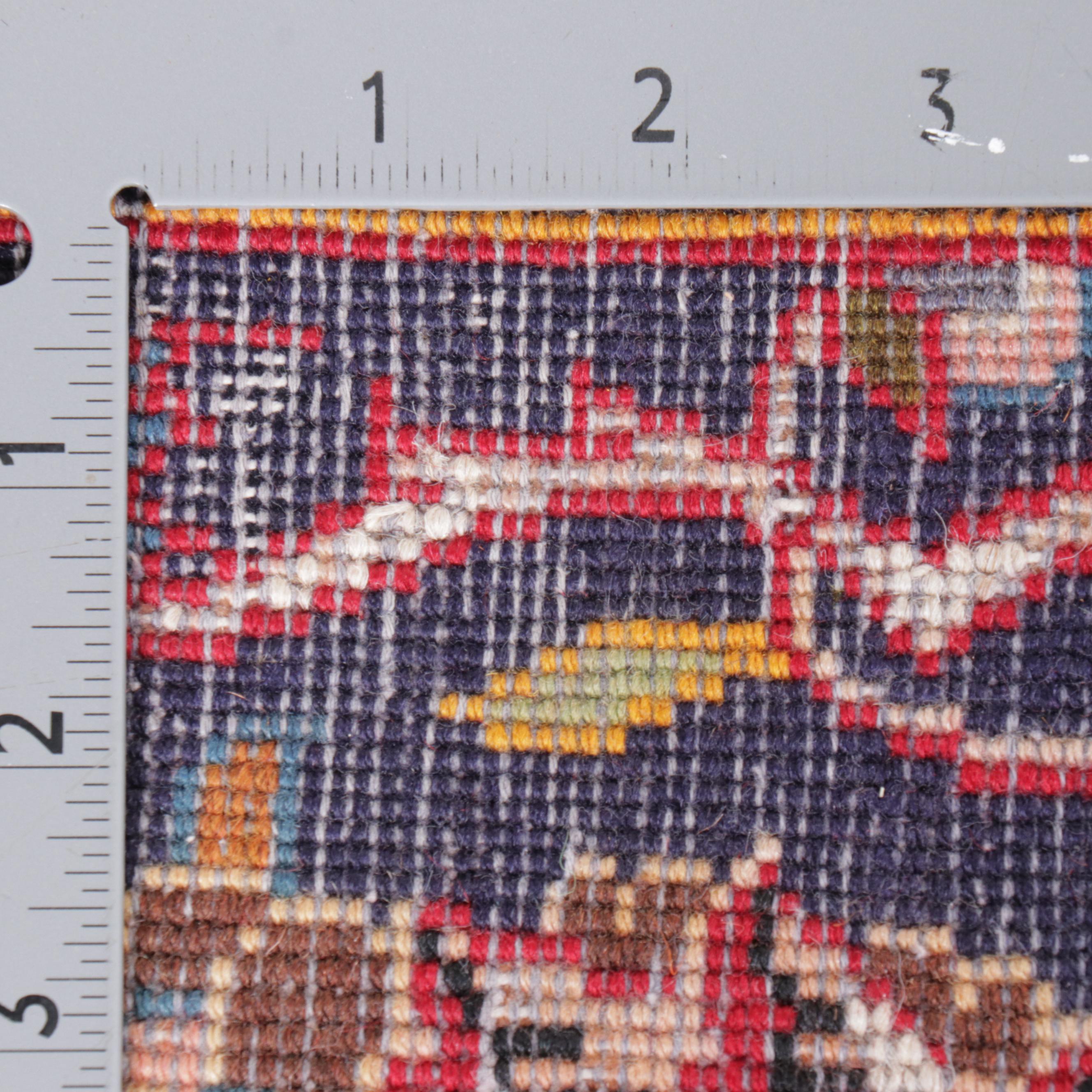 6'6 x 9'5 Hand-Knotted Persian Kashan Area Rug