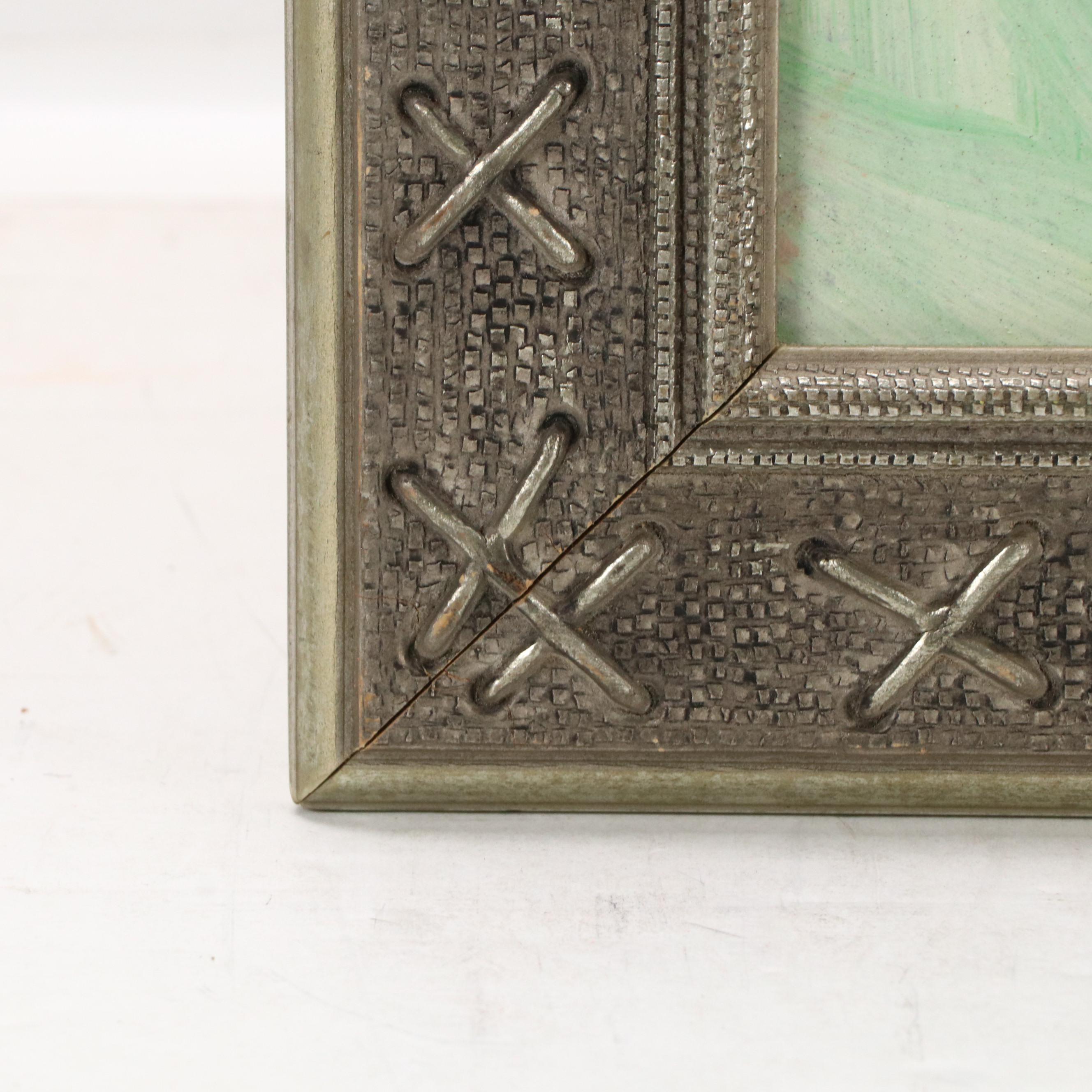 Peter Keil Abstract Portrait Acrylic Painting, Late 20th Century