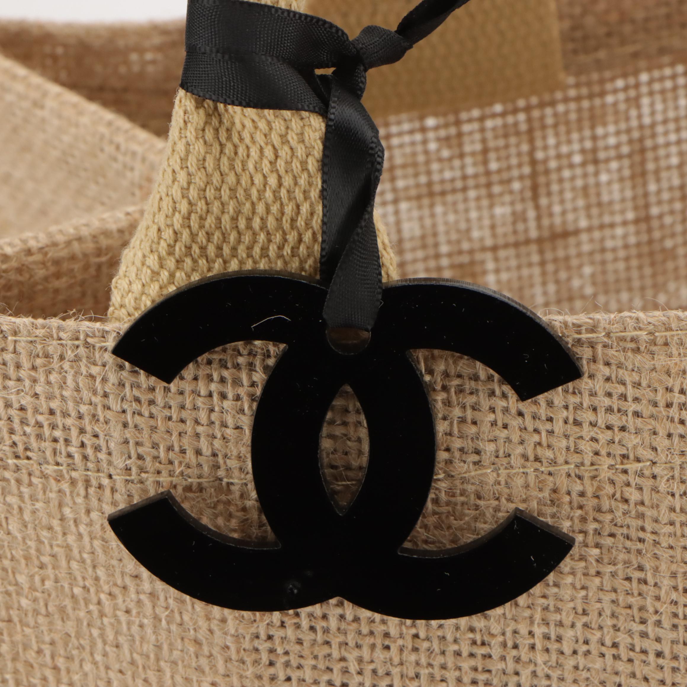 Chanel À La Plage Event Promotional Tote in Burlap