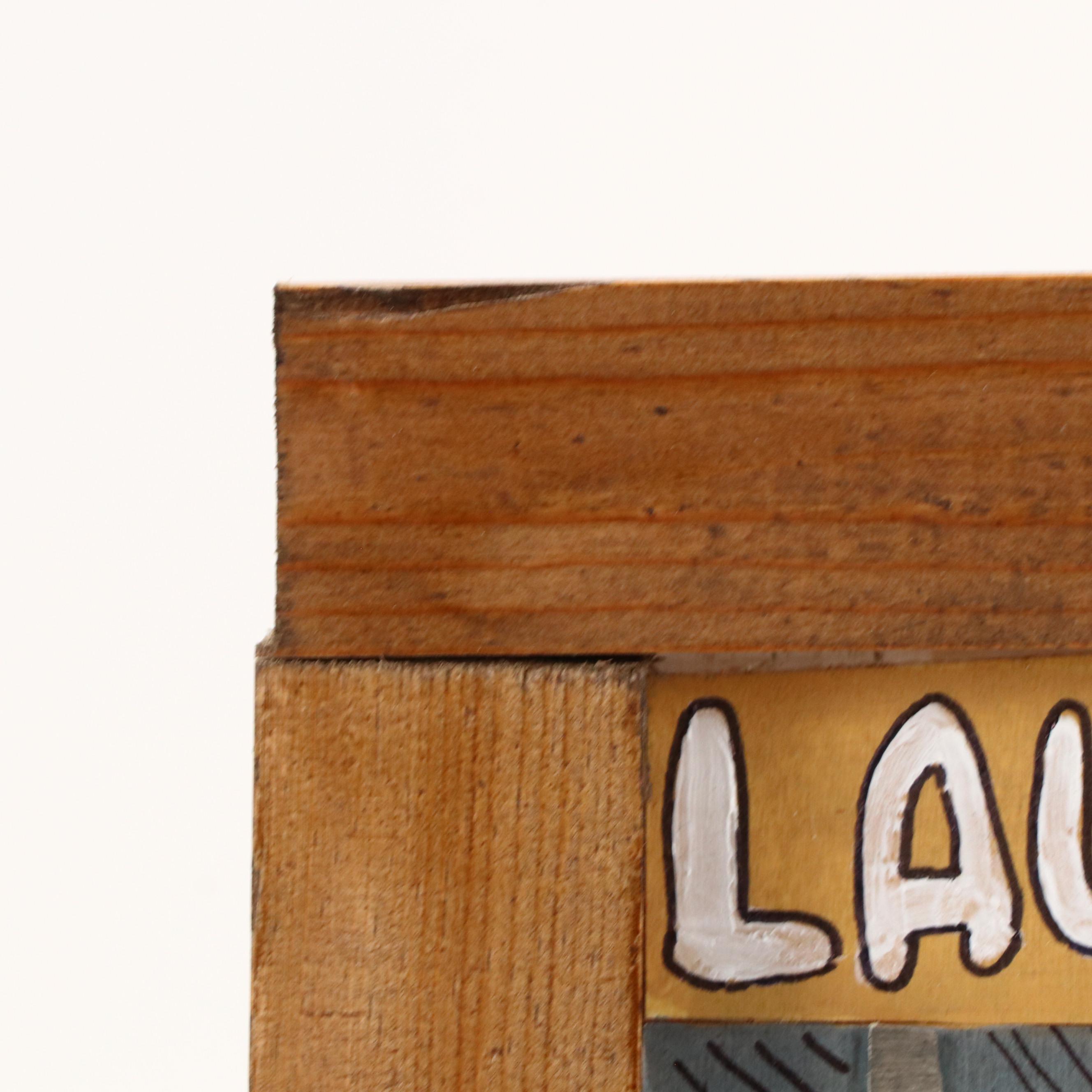 Aaron Wooten Stylized Dimensional Figural Acrylic Painting "Laundry," 2025