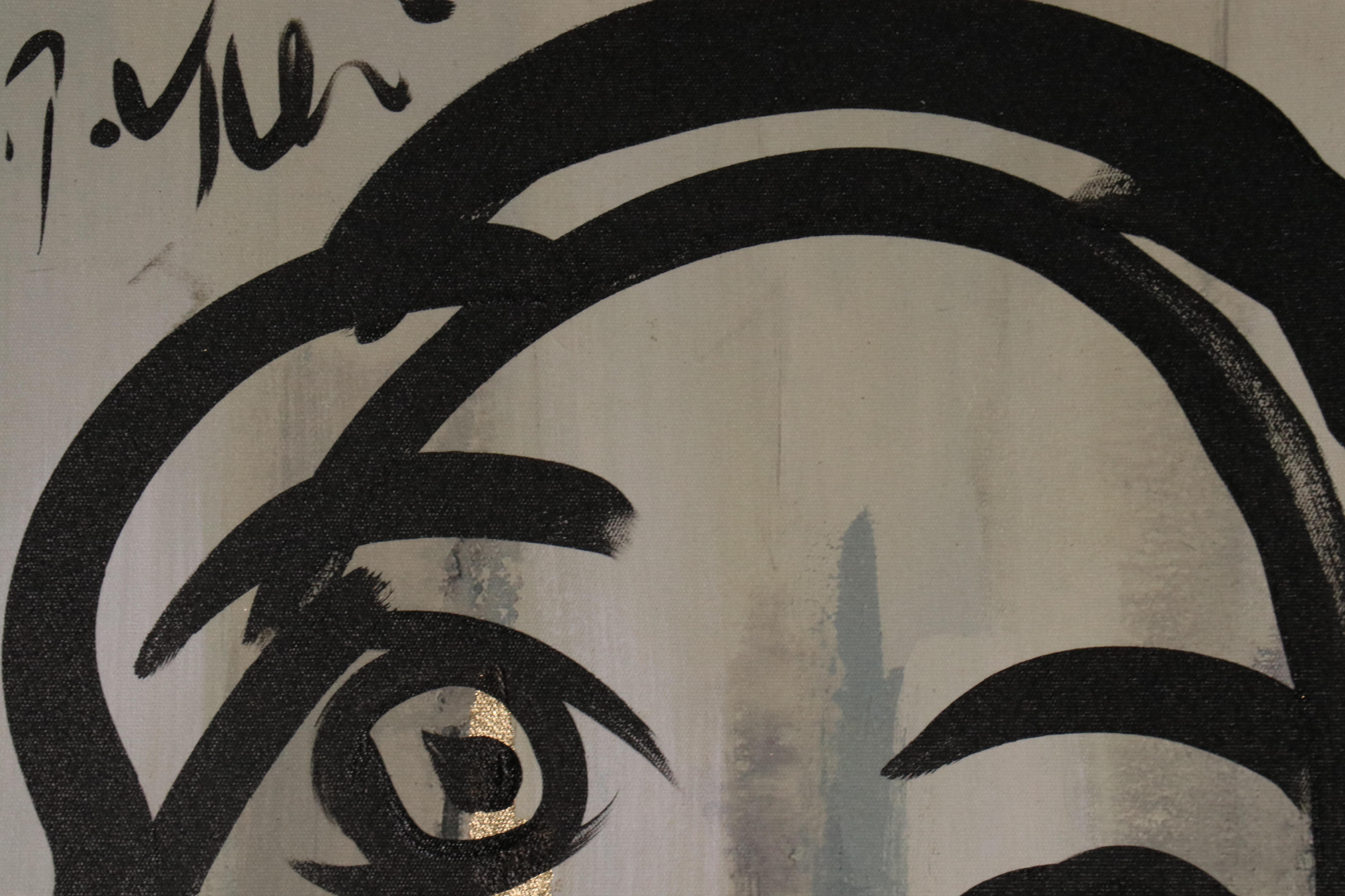 Peter Keil Abstract Nude Portrait Acrylic Painting