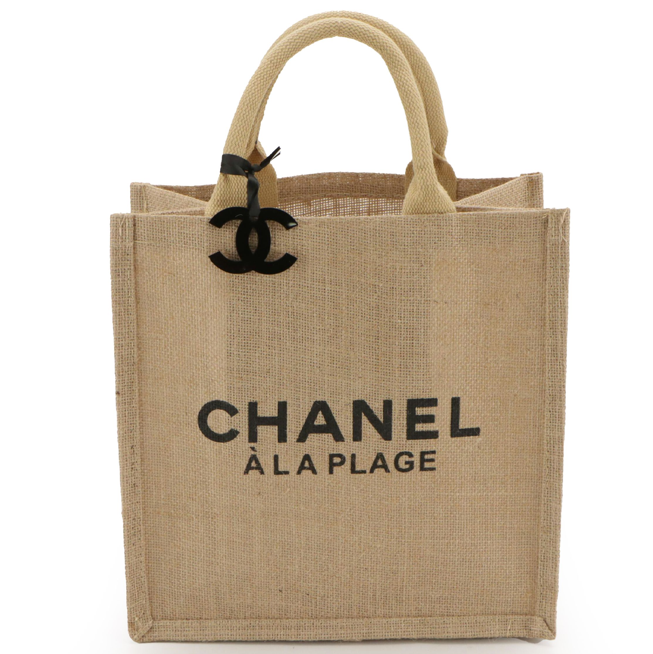 Chanel À La Plage Event Promotional Tote in Burlap