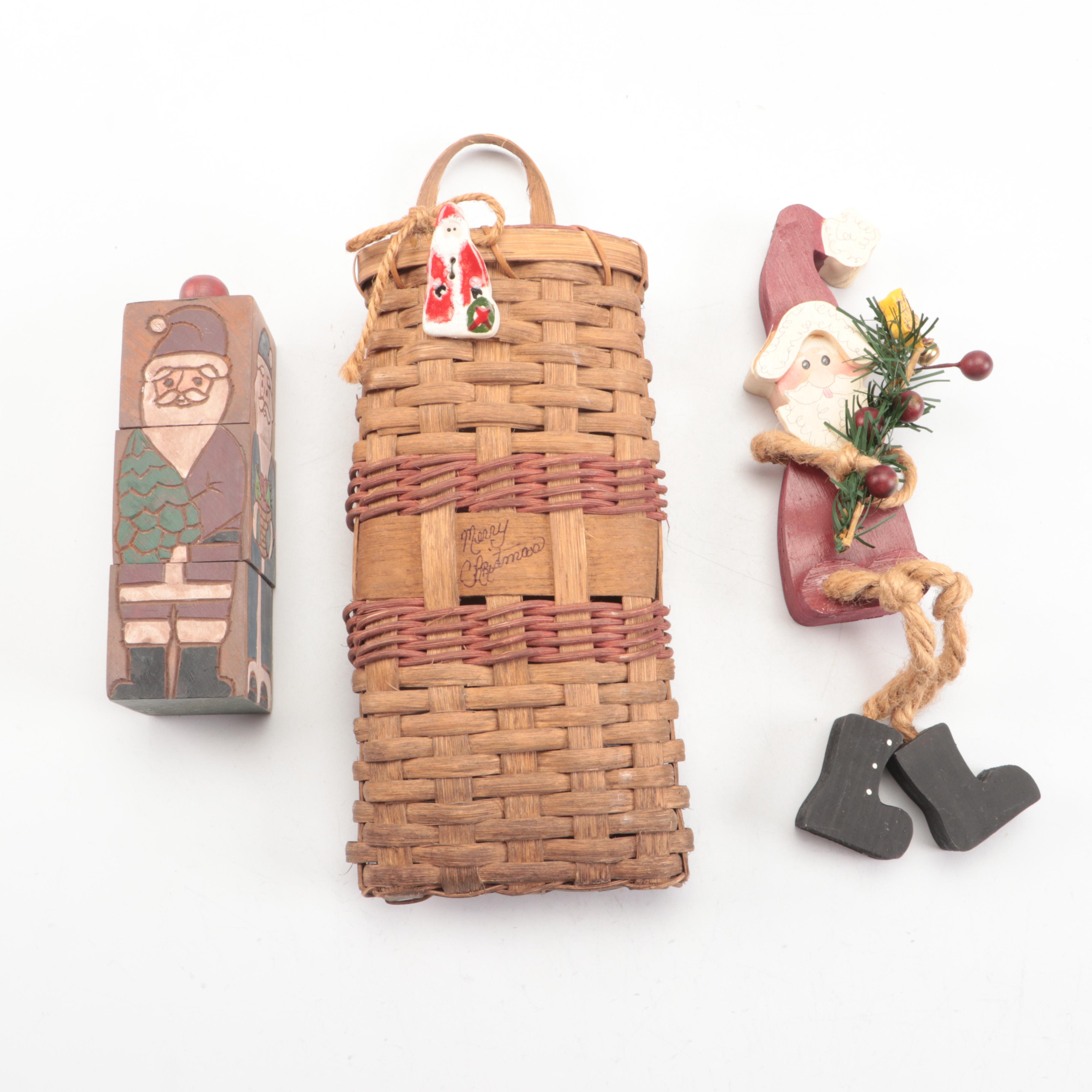 Folk Art Christmas Collection Featuring Antique Christmas Cardinal