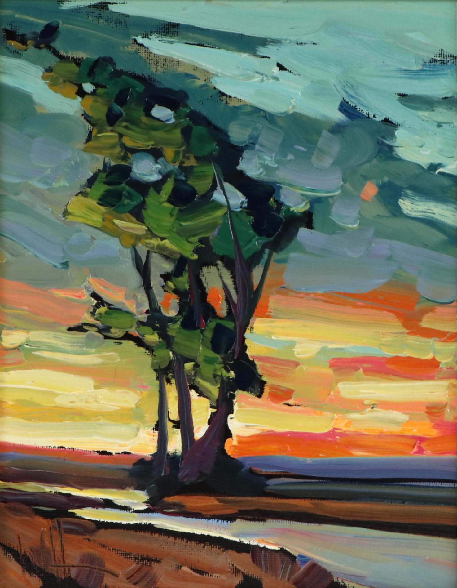 William Hawkins Sunset Landscape Oil Painting, 2025