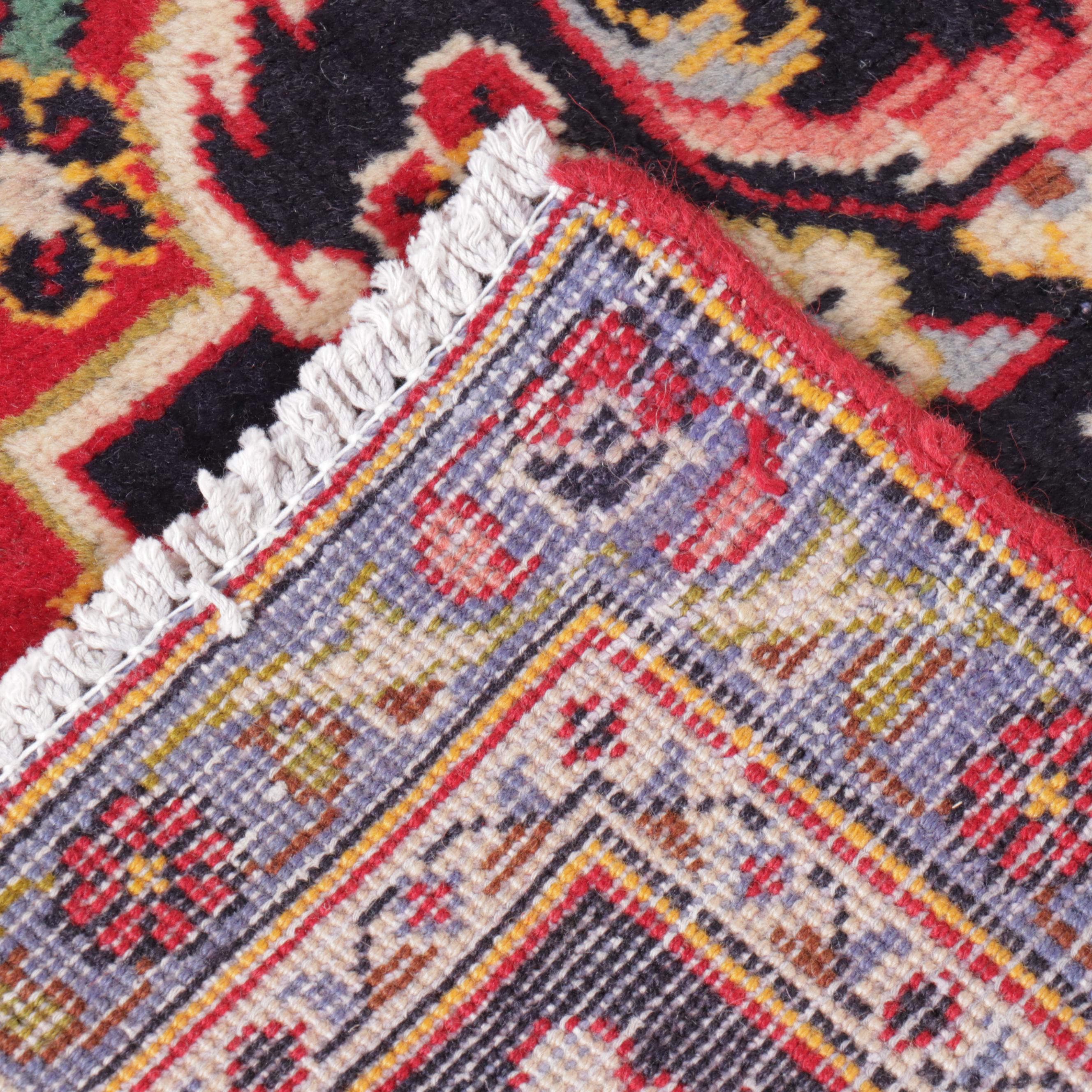 9' x 12'7 Hand-Knotted Persian Kashan Room-Sized Rug