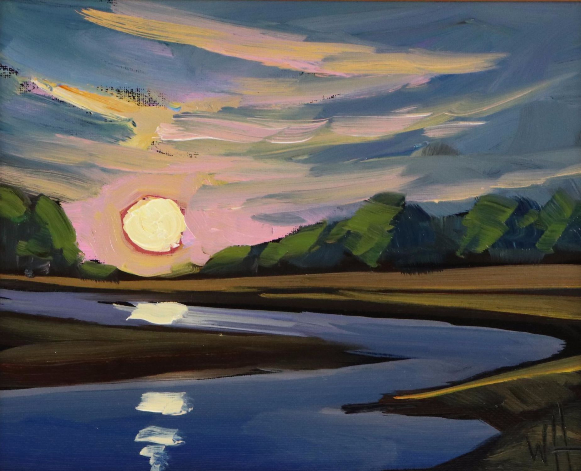 William Hawkins Sunset Landscape Oil Painting, 2025