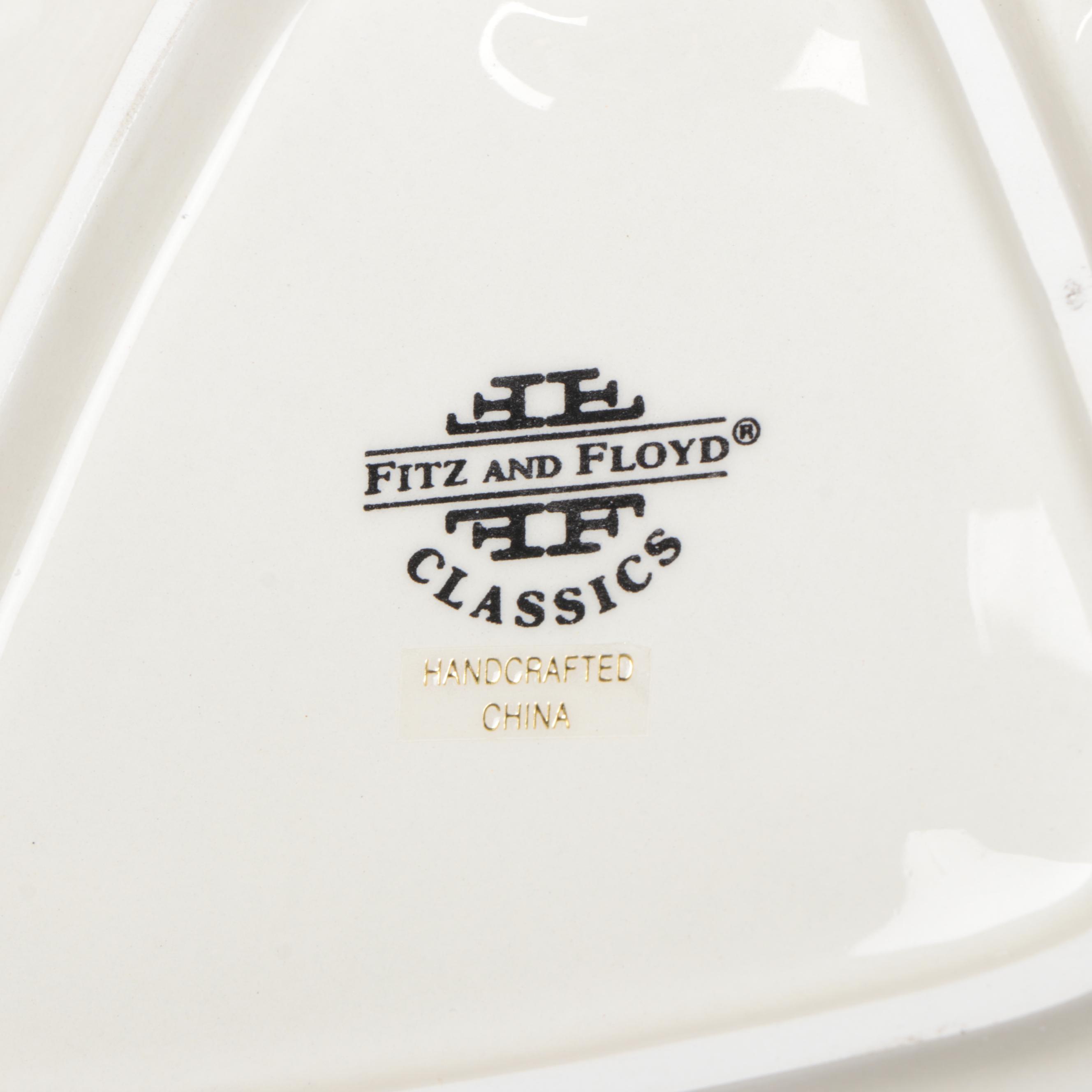 Fitz & Floyd "Jolly Ole St. Nick" Ceramic Serveware