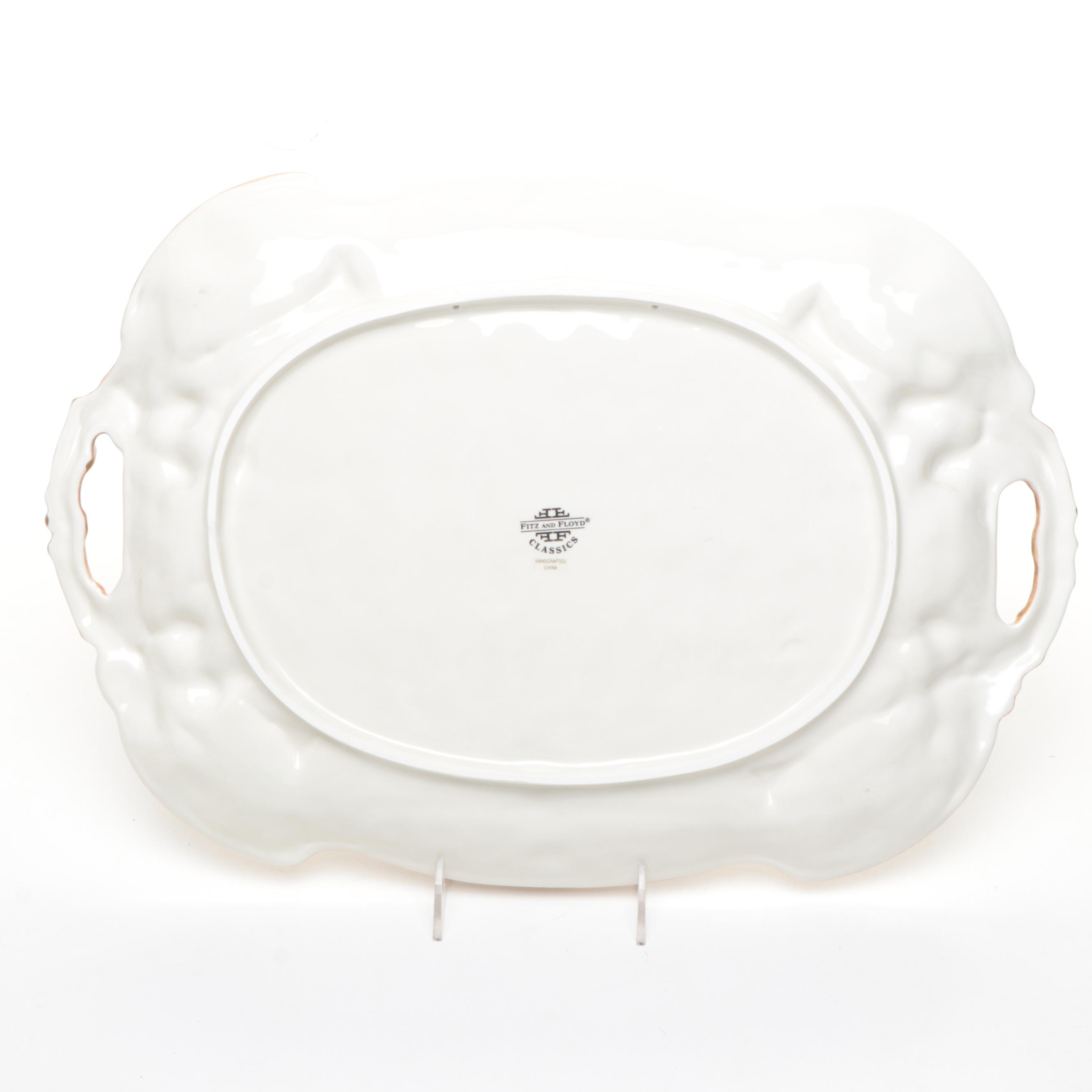 Fitz & Floyd "Jolly Ole St. Nick" Ceramic Serveware