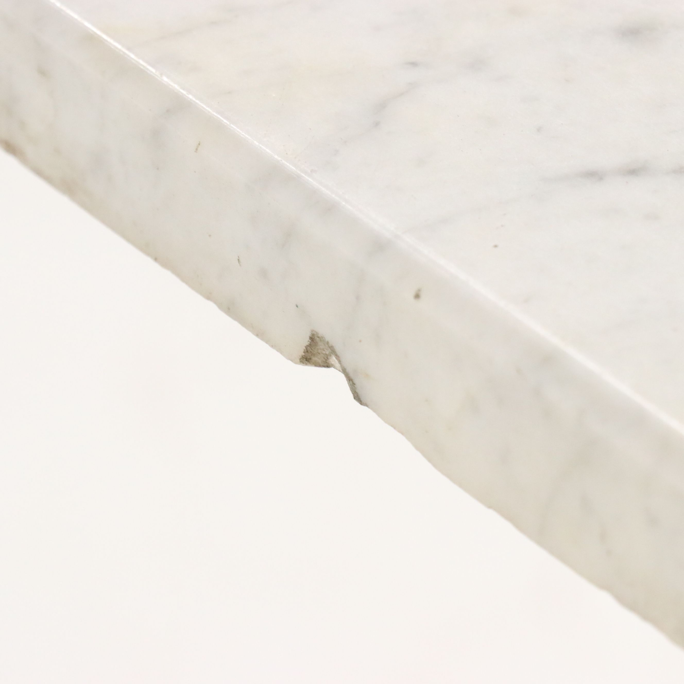 Victorian Eastlake Marble Top Carved Burl Wood and Walnut Parlor Table, 19th C.