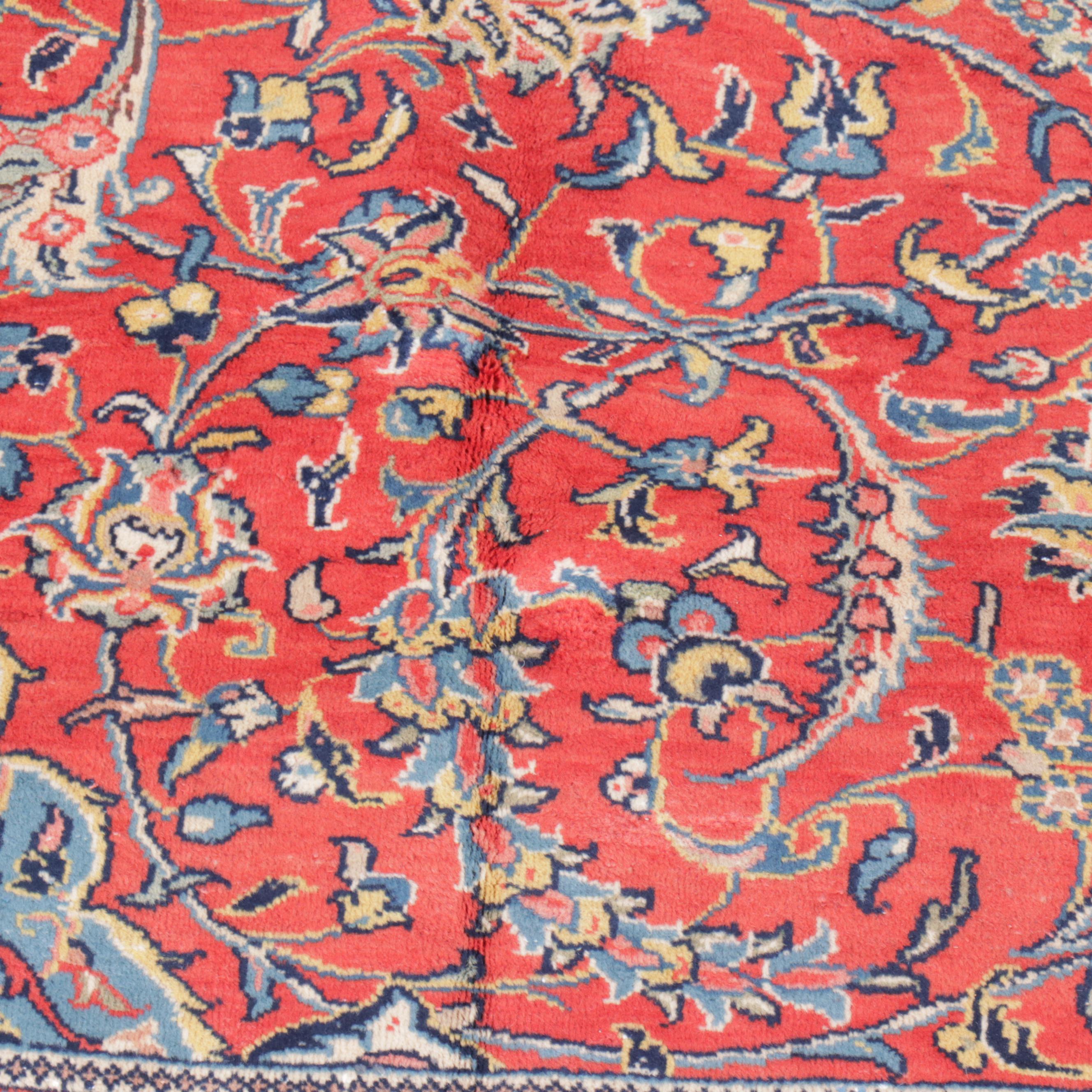 7'6 x 10'7 Hand-Knotted Persian Kashan Area Rug