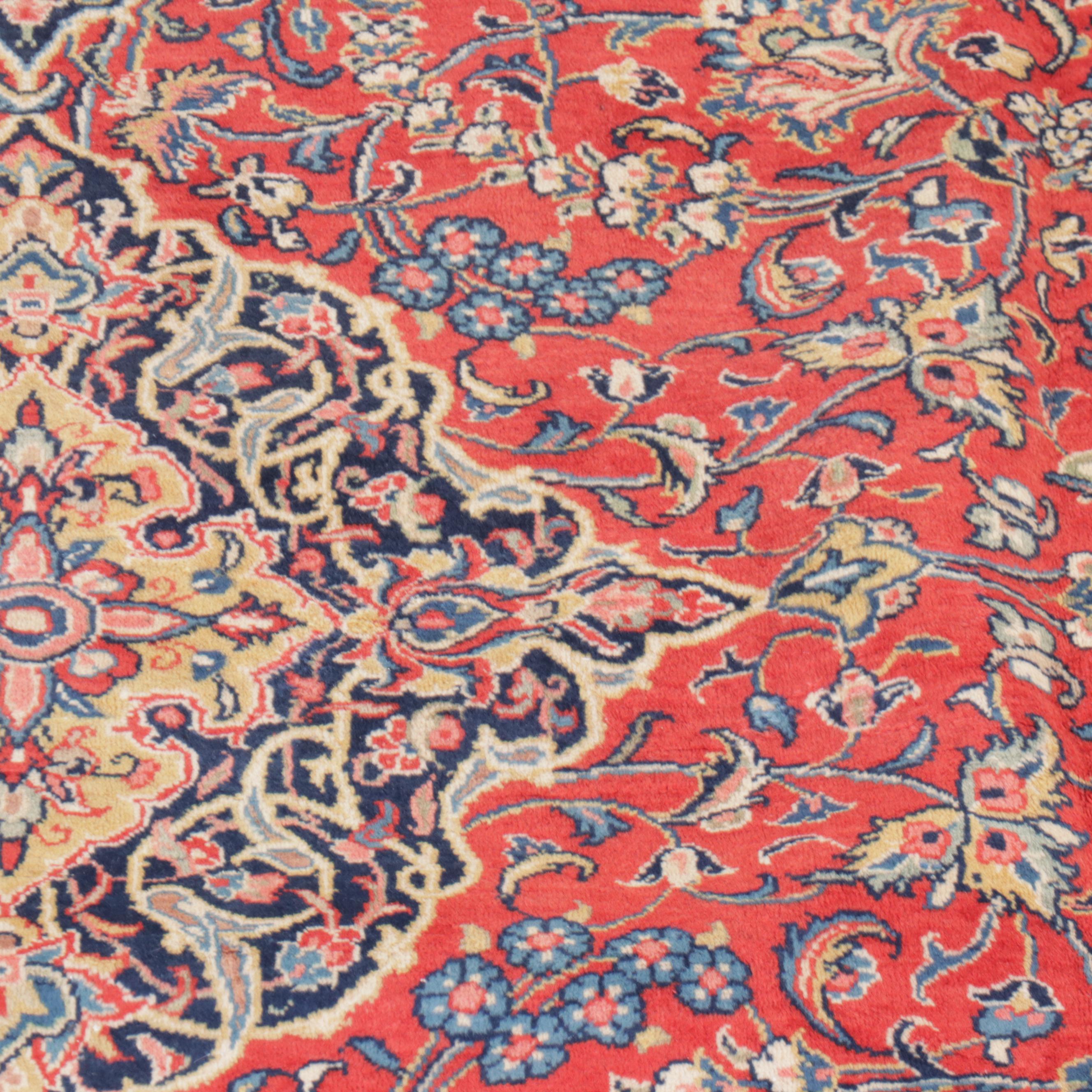 7'6 x 10'7 Hand-Knotted Persian Kashan Area Rug