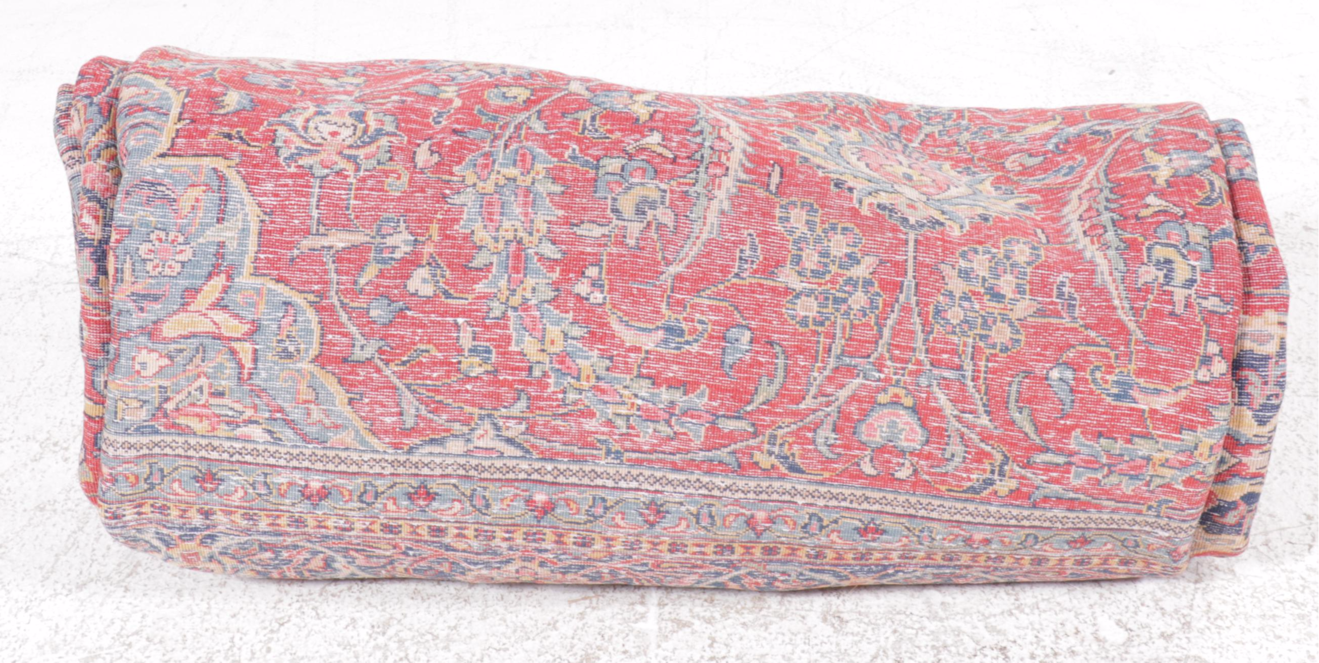 7'6 x 10'7 Hand-Knotted Persian Kashan Area Rug